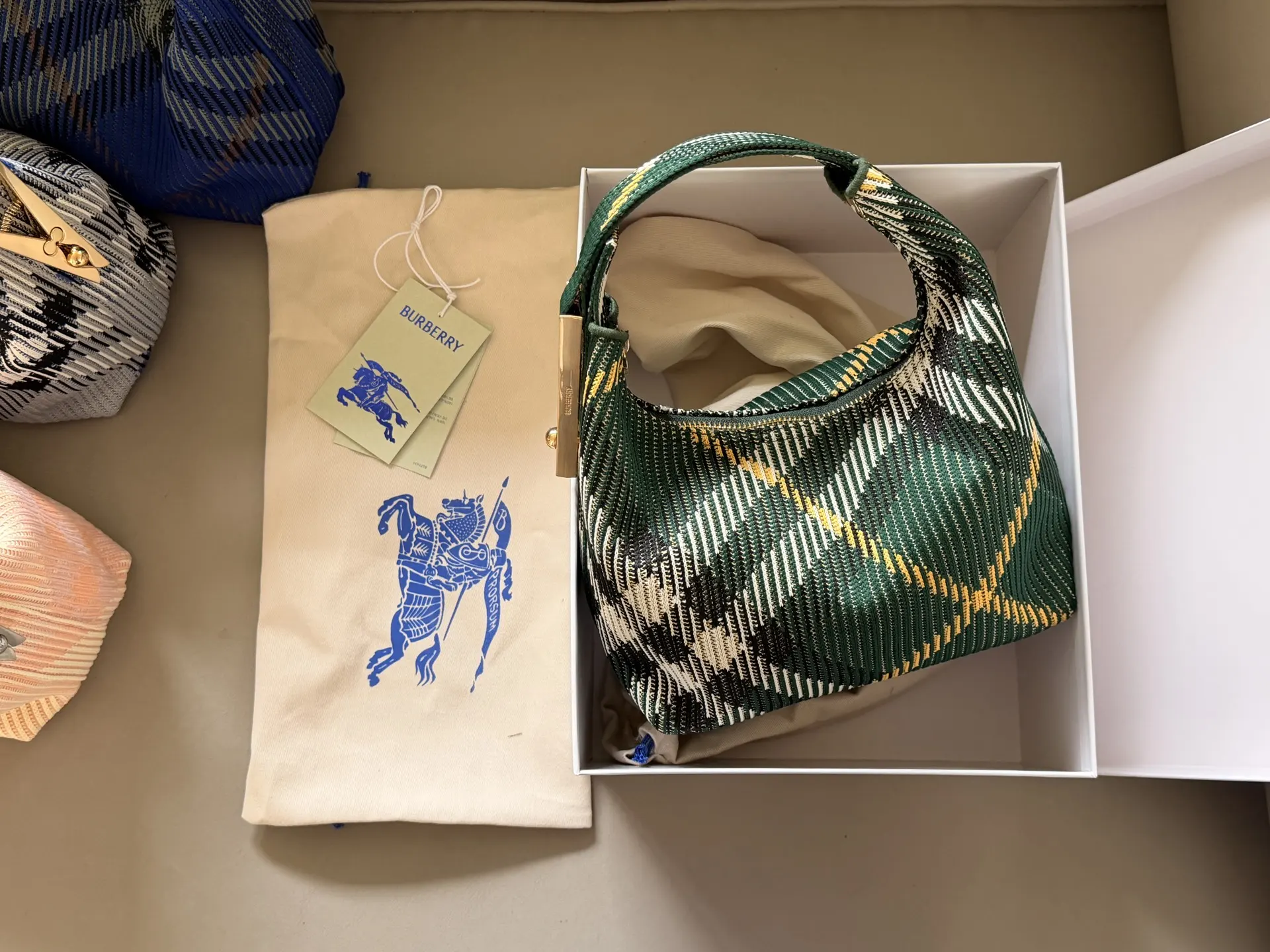 Micro Peg Bag in Plaid Weave D37017805 — view 2