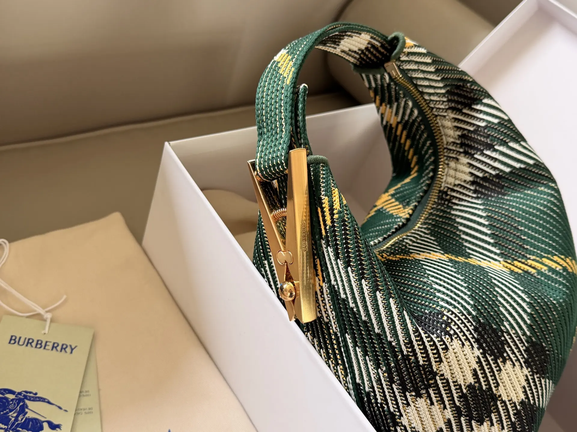 Micro Peg Bag in Plaid Weave D37017805 — view 4