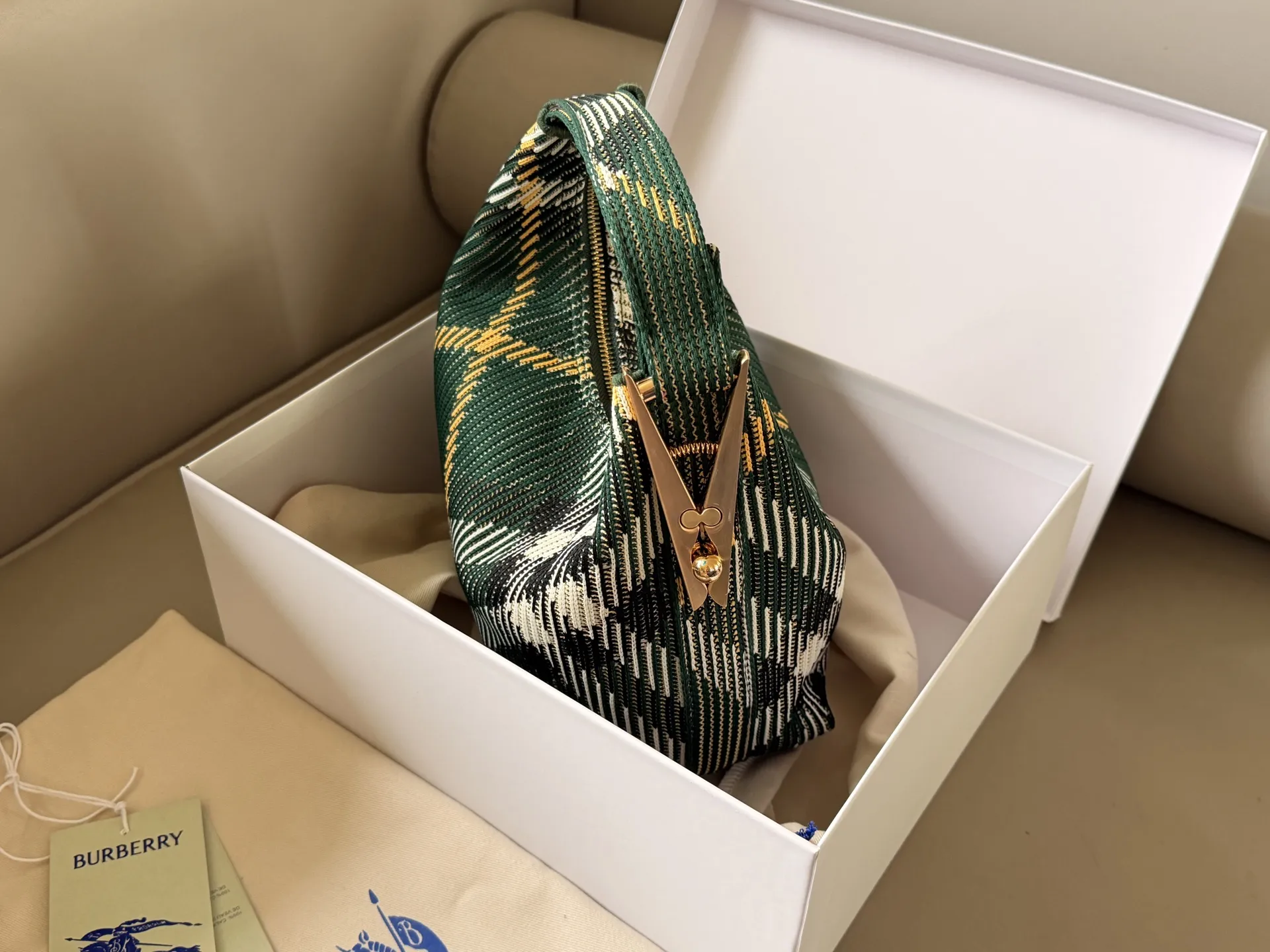 Micro Peg Bag in Plaid Weave D37017805 — view 5