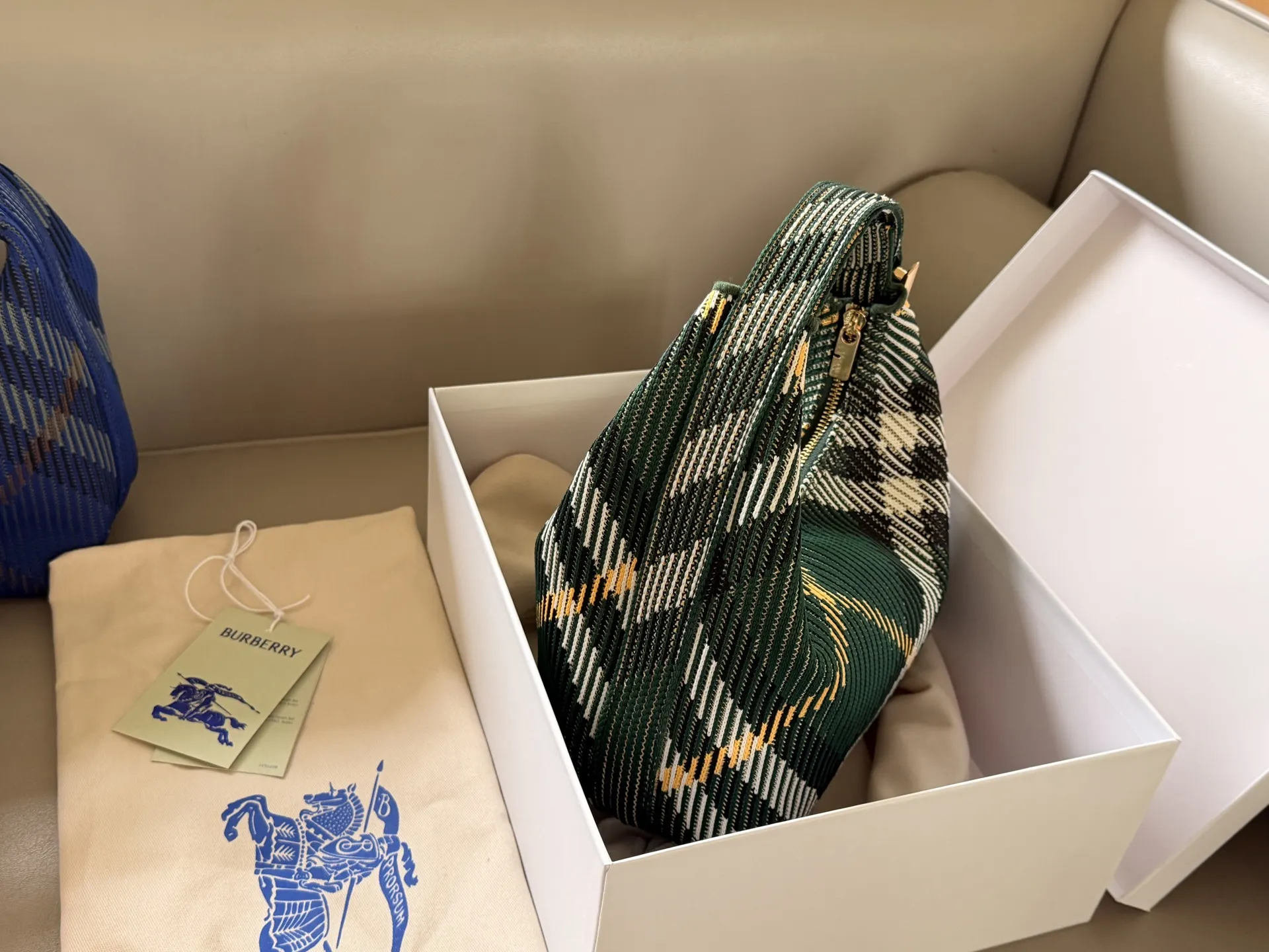 Micro Peg Bag in Plaid Weave D37017805 — view 7