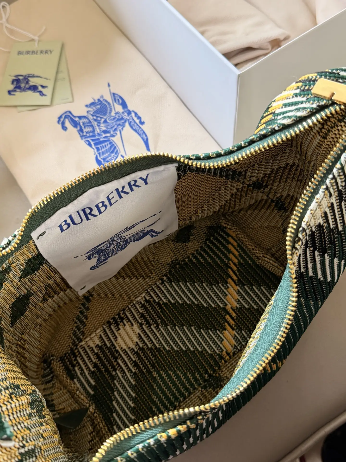 Micro Peg Bag in Plaid Weave D37017805 — view 8