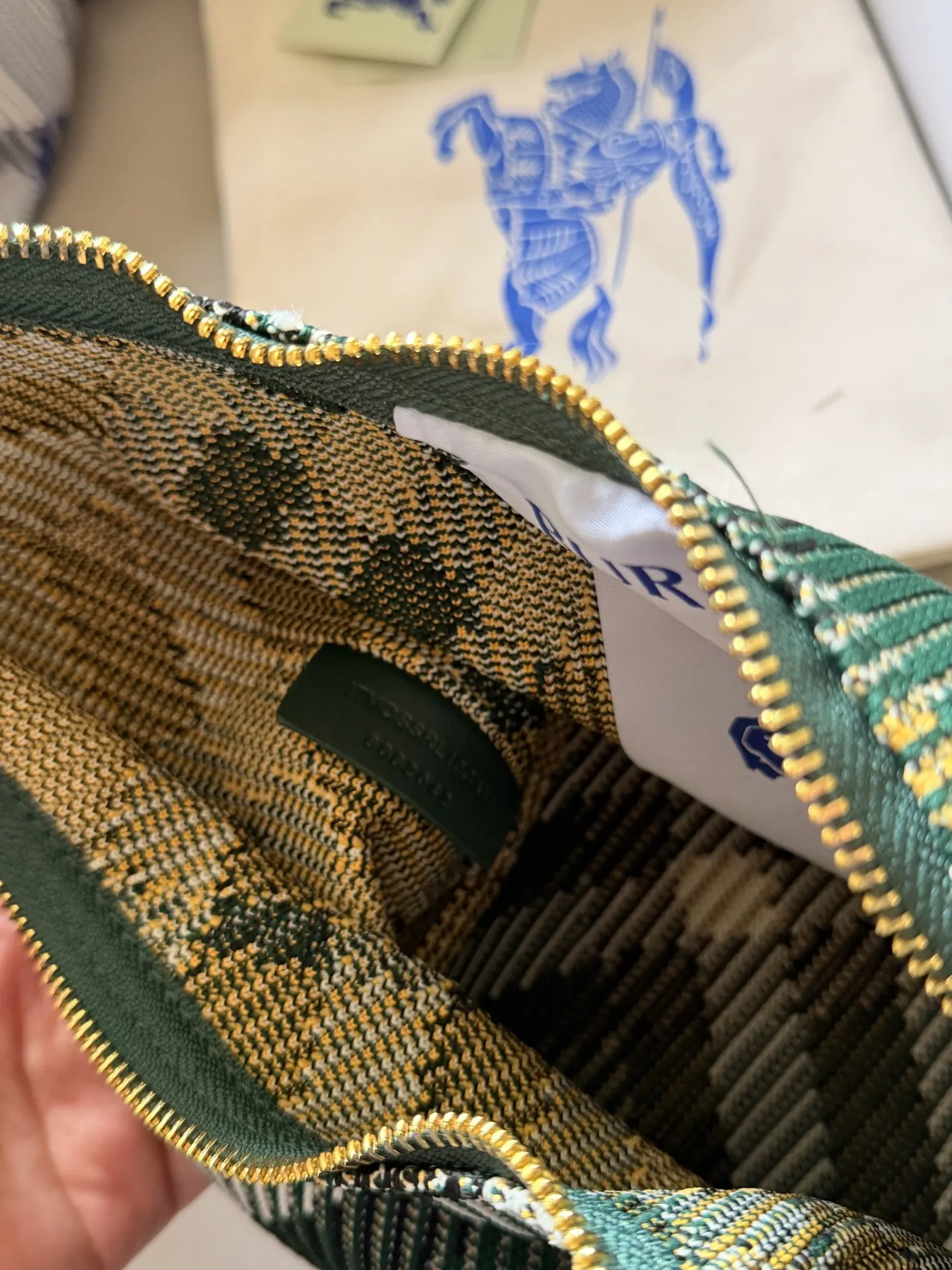 Micro Peg Bag in Plaid Weave D37017805 — view 9