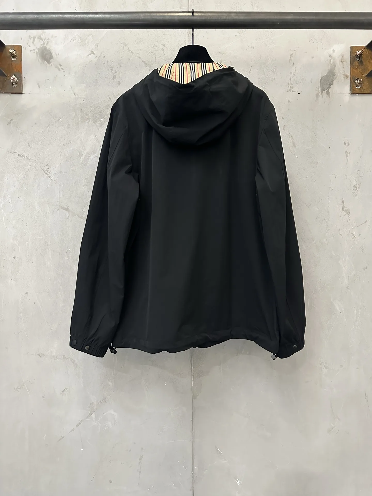 Logo Print Hooded Windbreaker Jacket D38021781 — view 2