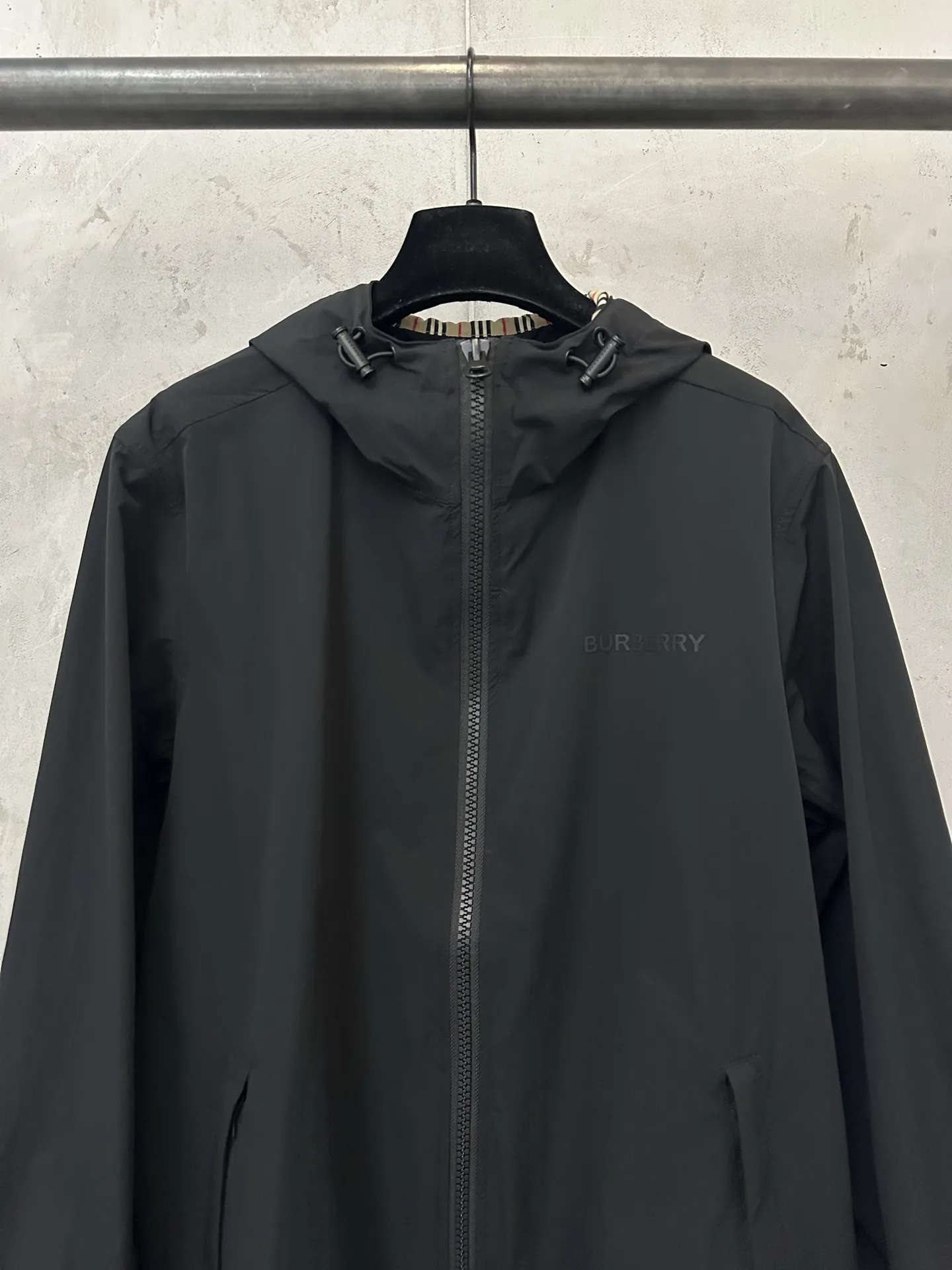 Logo Print Hooded Windbreaker Jacket D38021781 — view 3