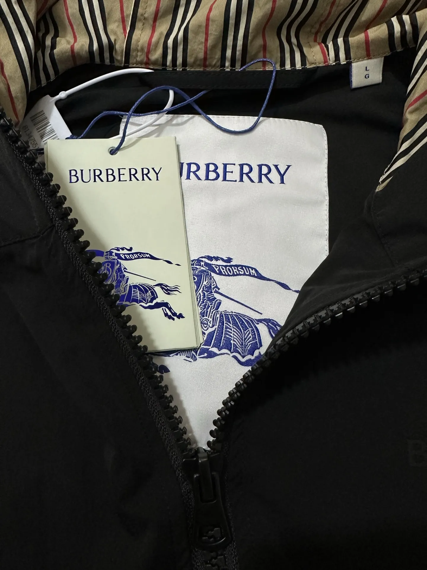 Logo Print Hooded Windbreaker Jacket D38021781 — view 6