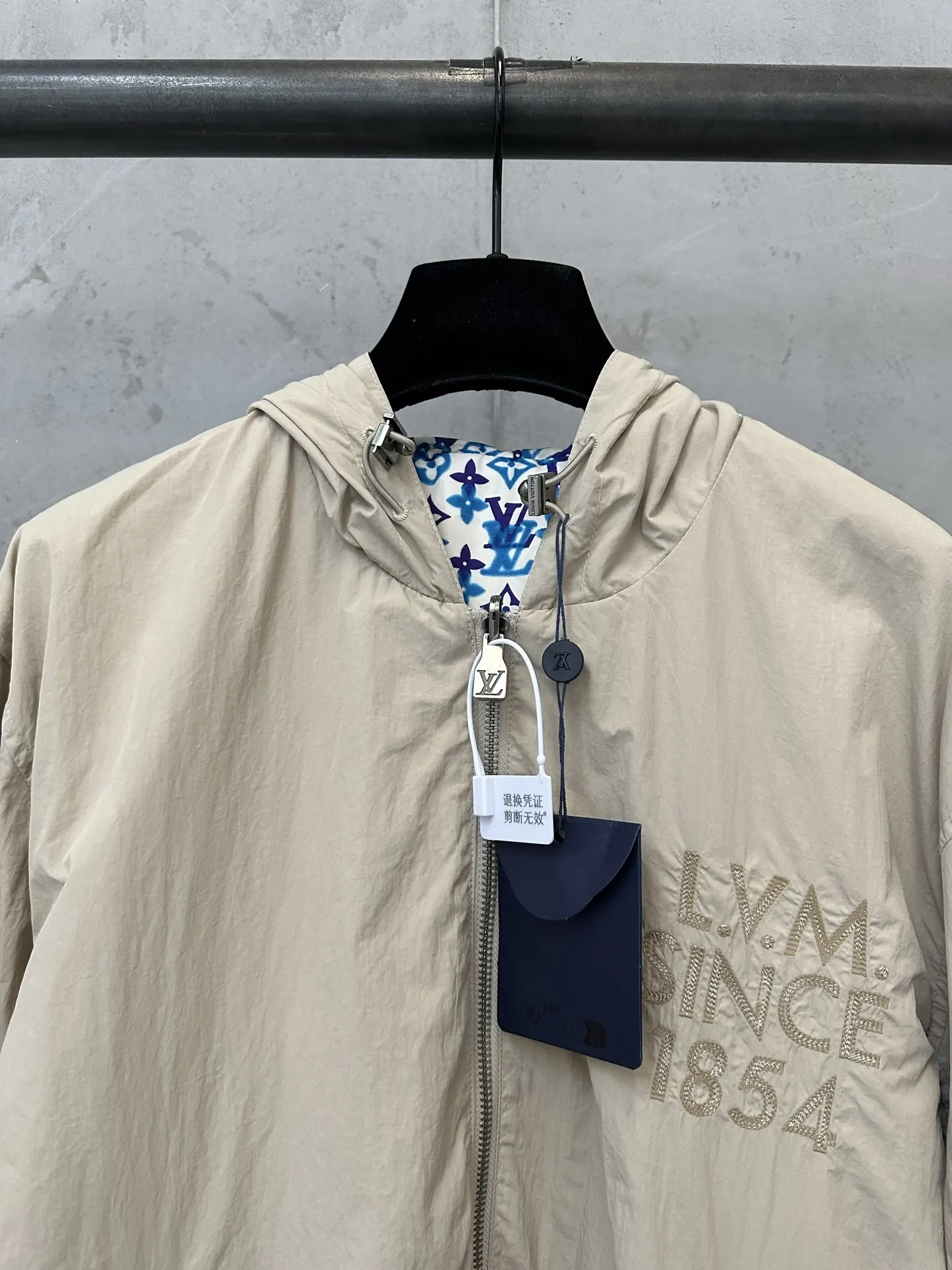 Reversible Monogram Print Hooded Windbreaker D38023578 — view 6