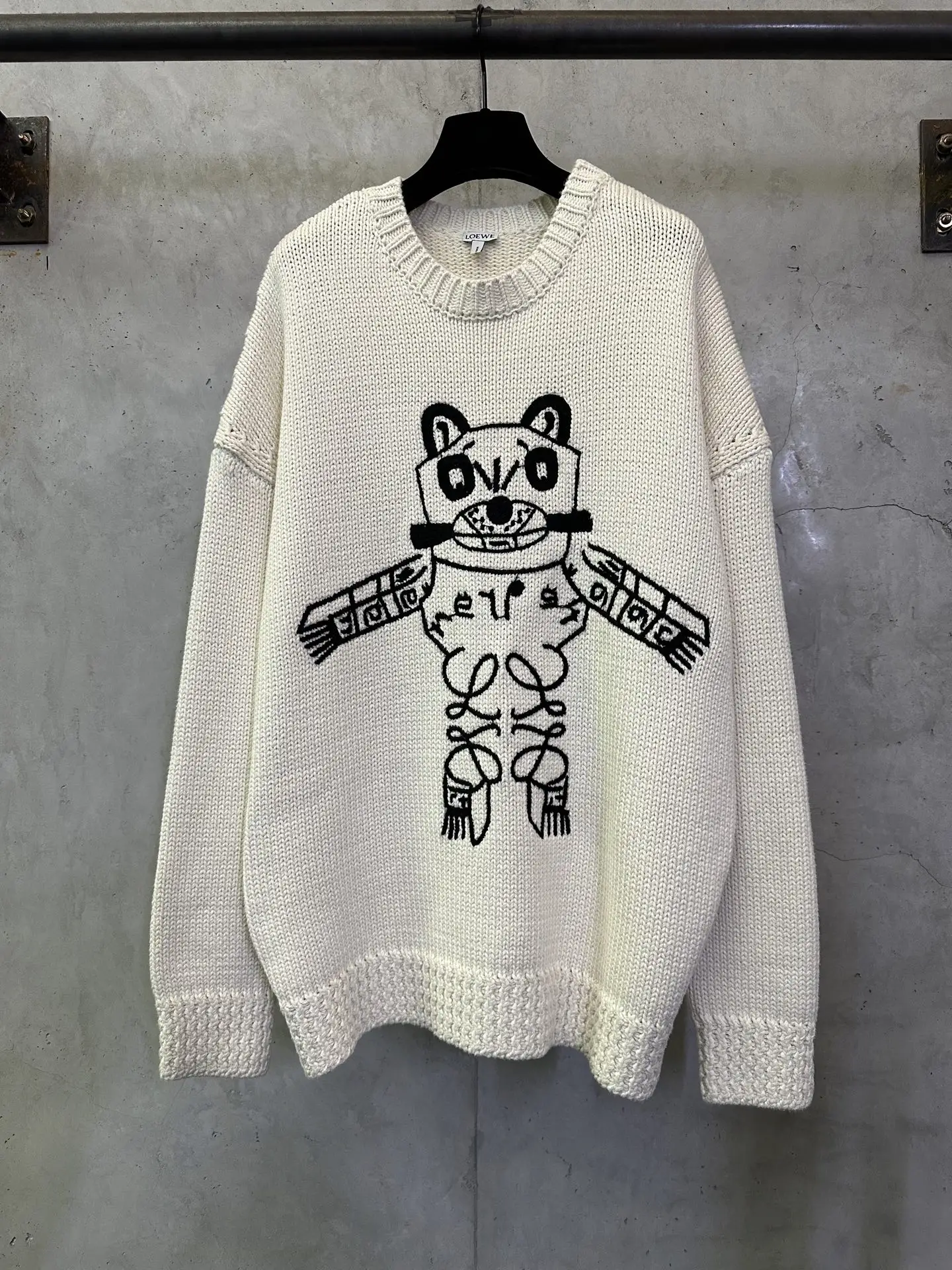 Anagram Intarsia Chunky Wool Sweater D38015740