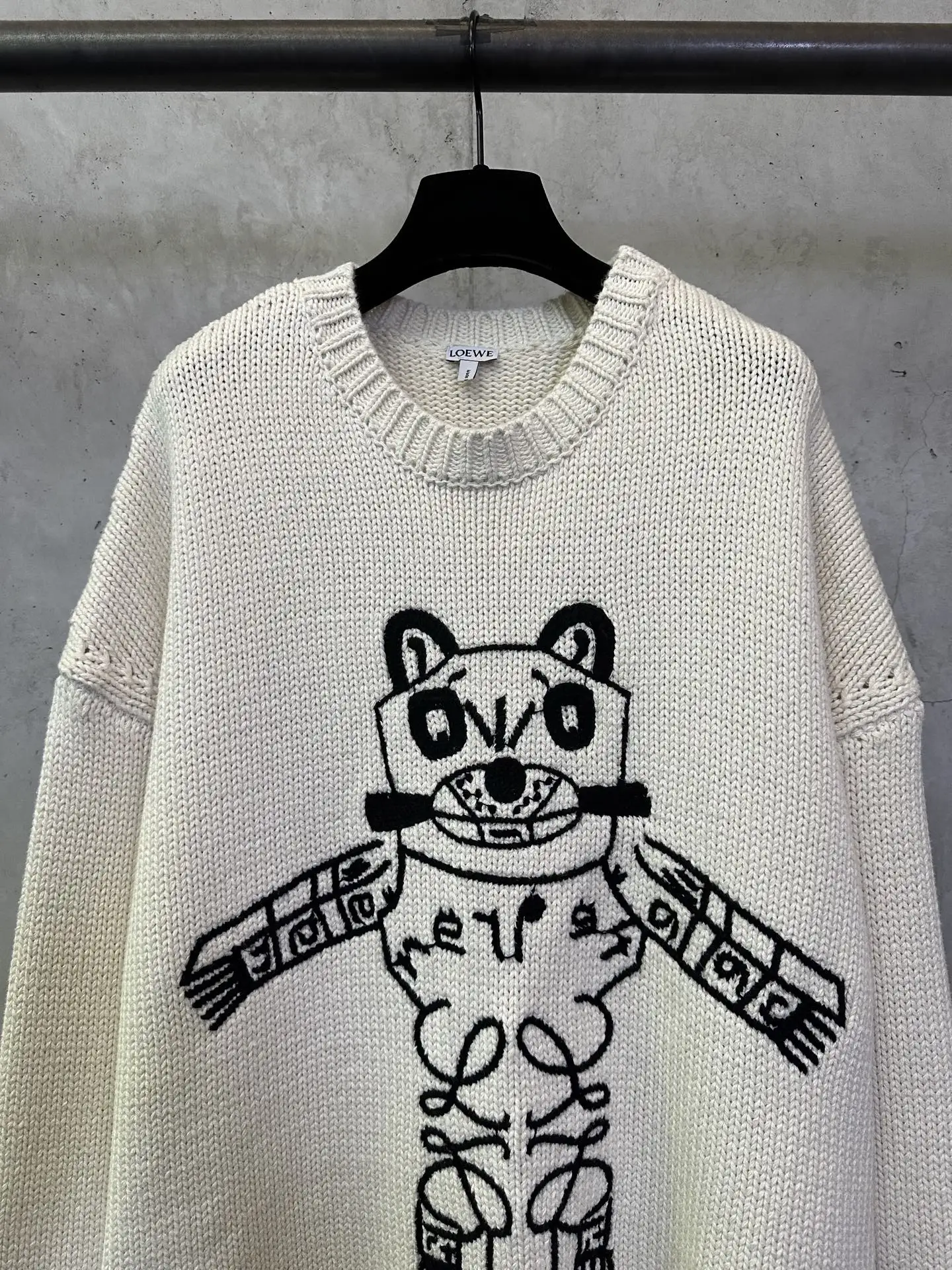 Anagram Intarsia Chunky Wool Sweater D38015740 — view 3