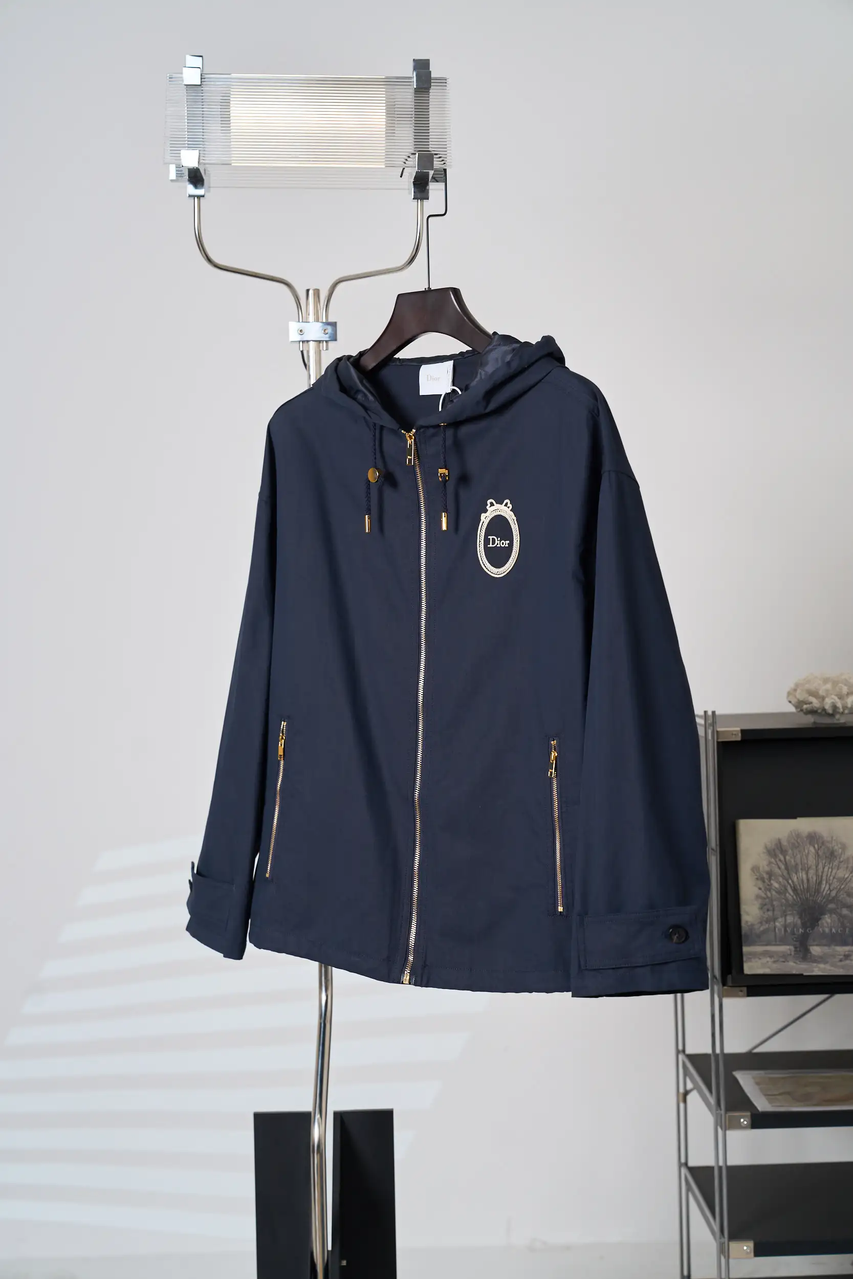 Medaillon Embroidered Hooded Gabardine Jacket D38020410 — view 3