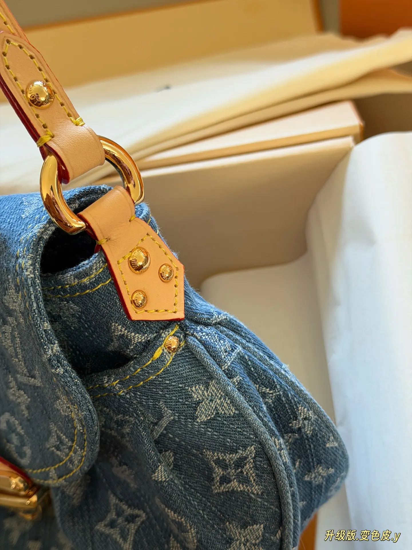 Sunset Monogram Denim Shoulder Bag D38018269 — view 4