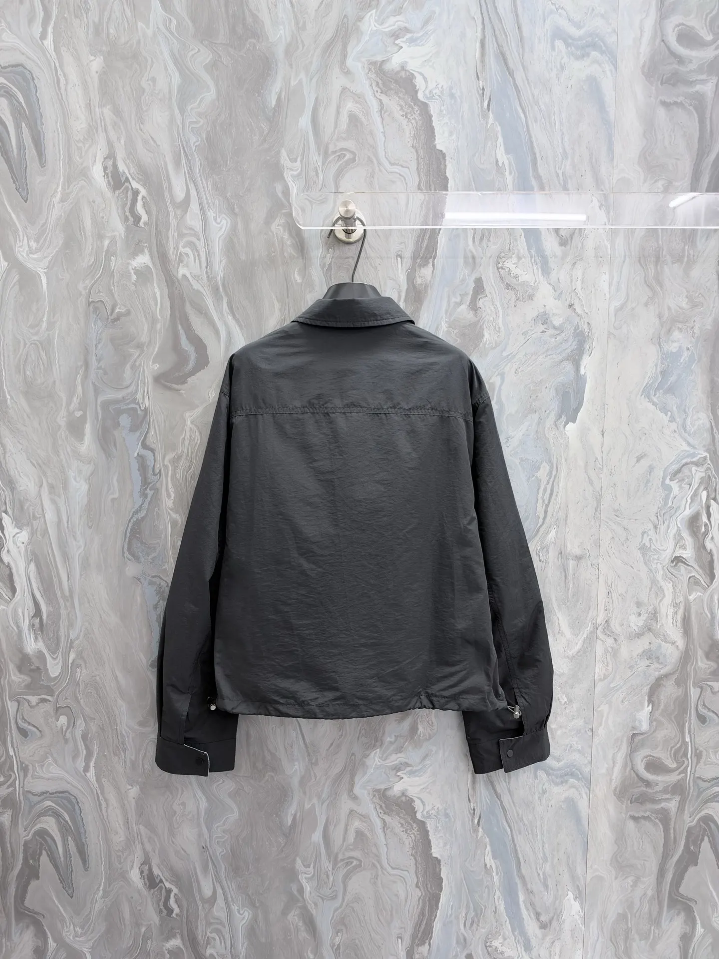 Logo Embroidered Zip-Up Harrington Jacket D38020504 — view 2
