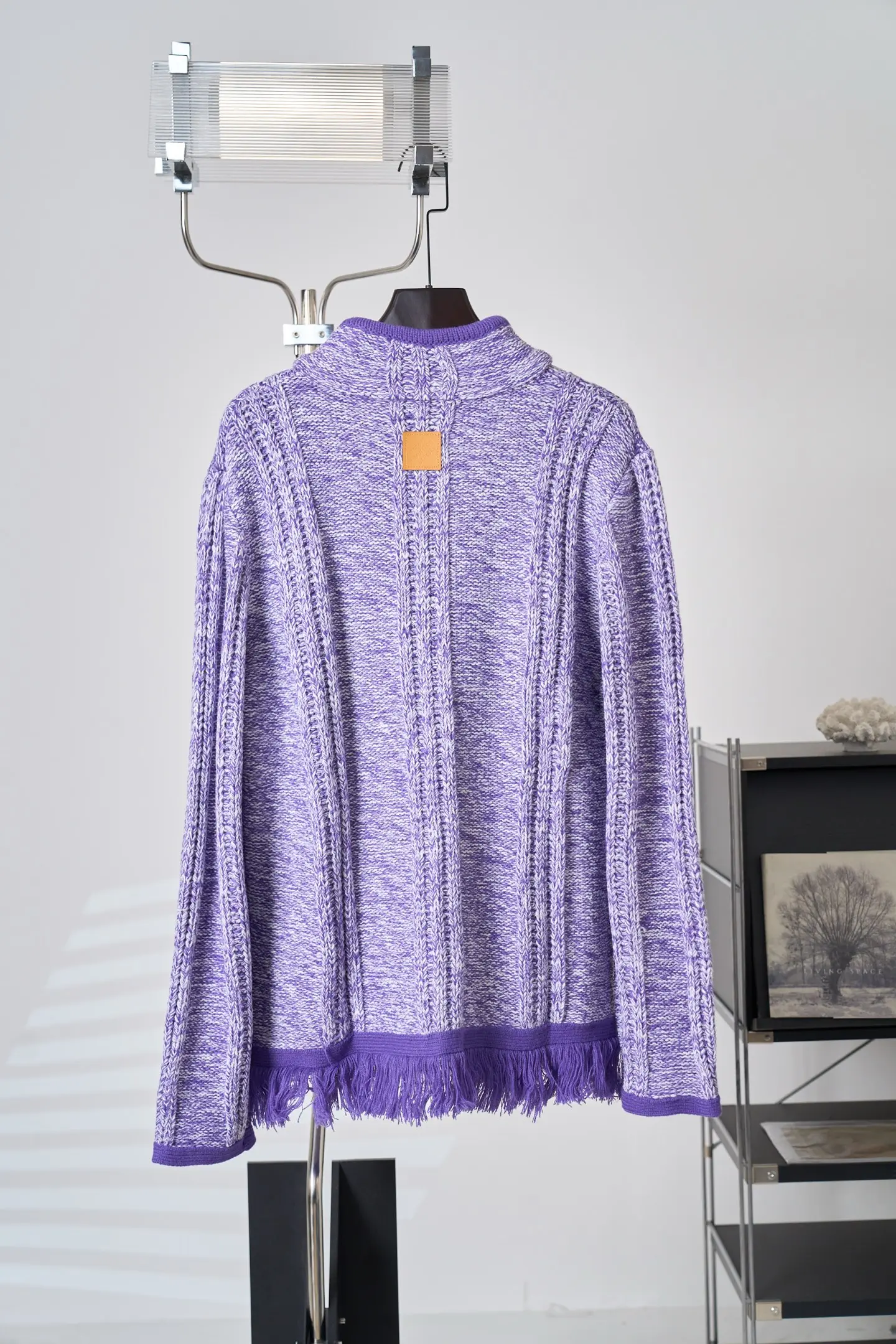 Fringed Half-Zip Cable-Knit Sweater D38520415 — view 2