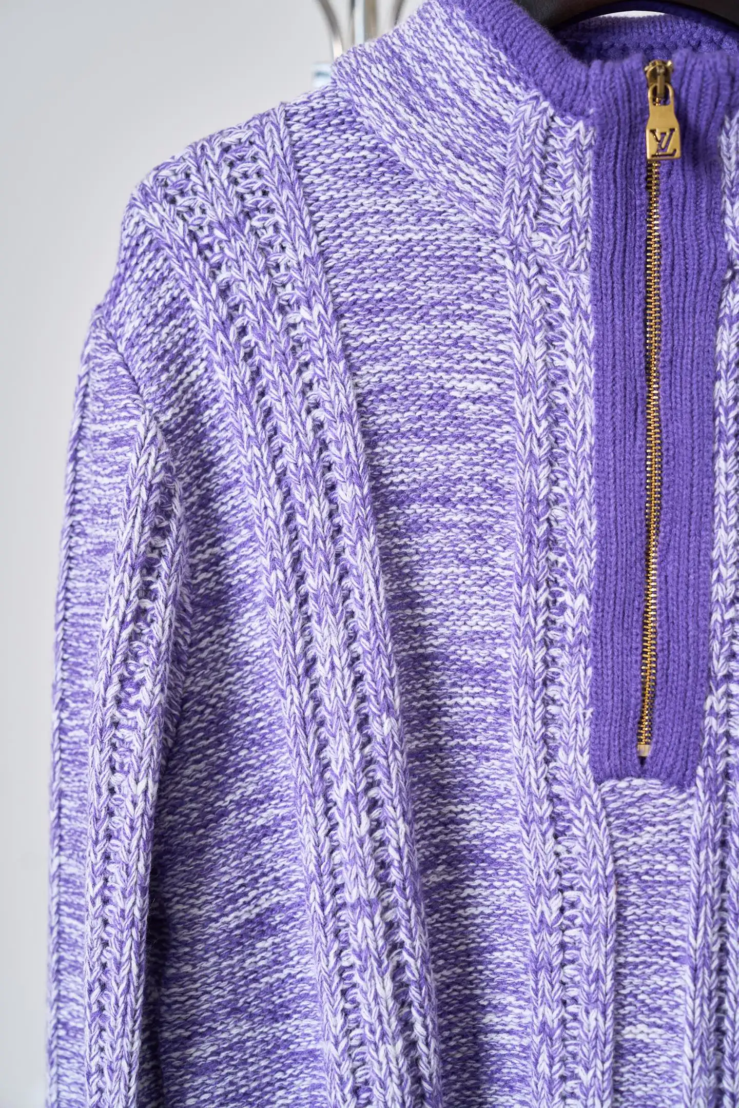 Fringed Half-Zip Cable-Knit Sweater D38520415 — view 7