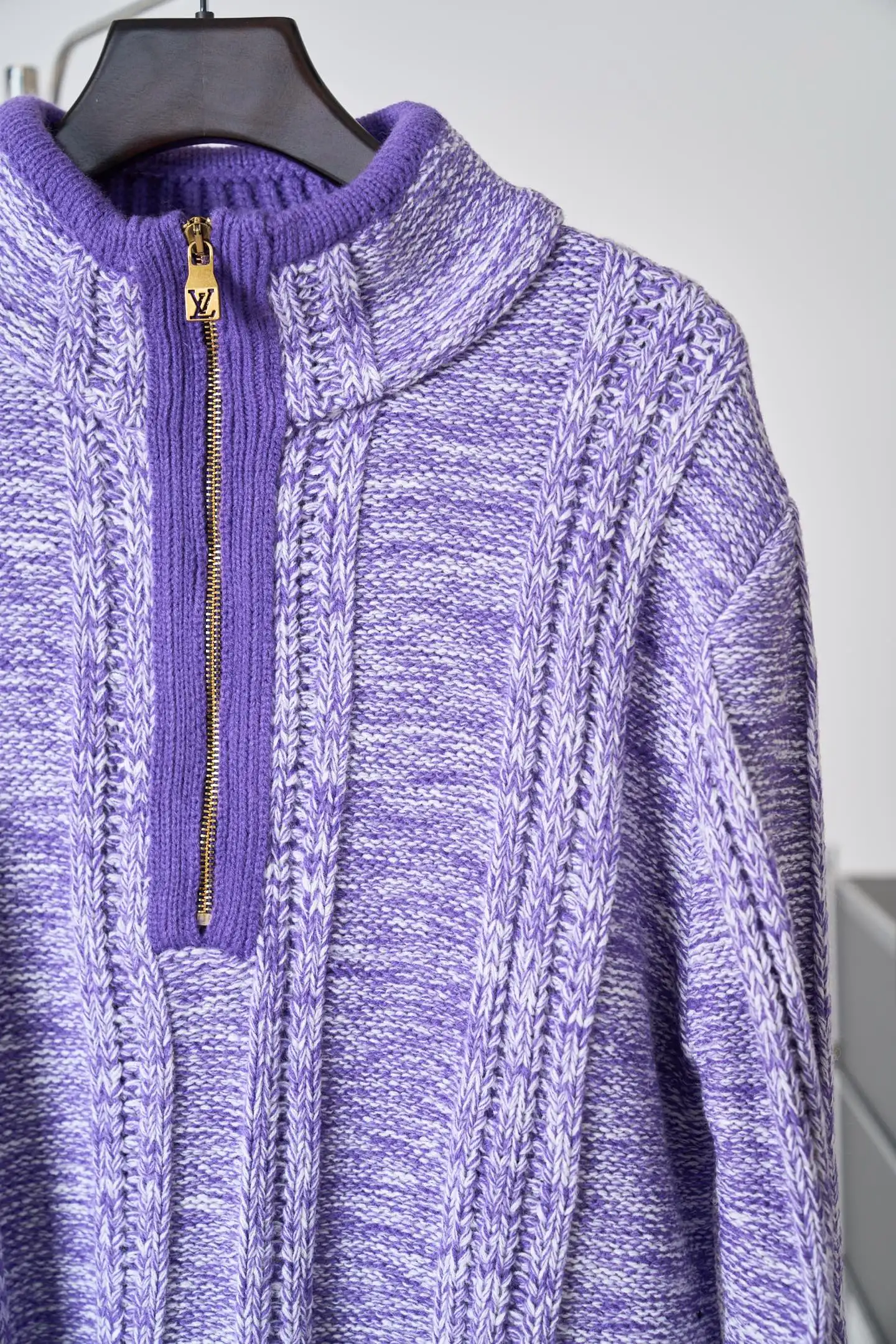 Fringed Half-Zip Cable-Knit Sweater D38520415 — view 8