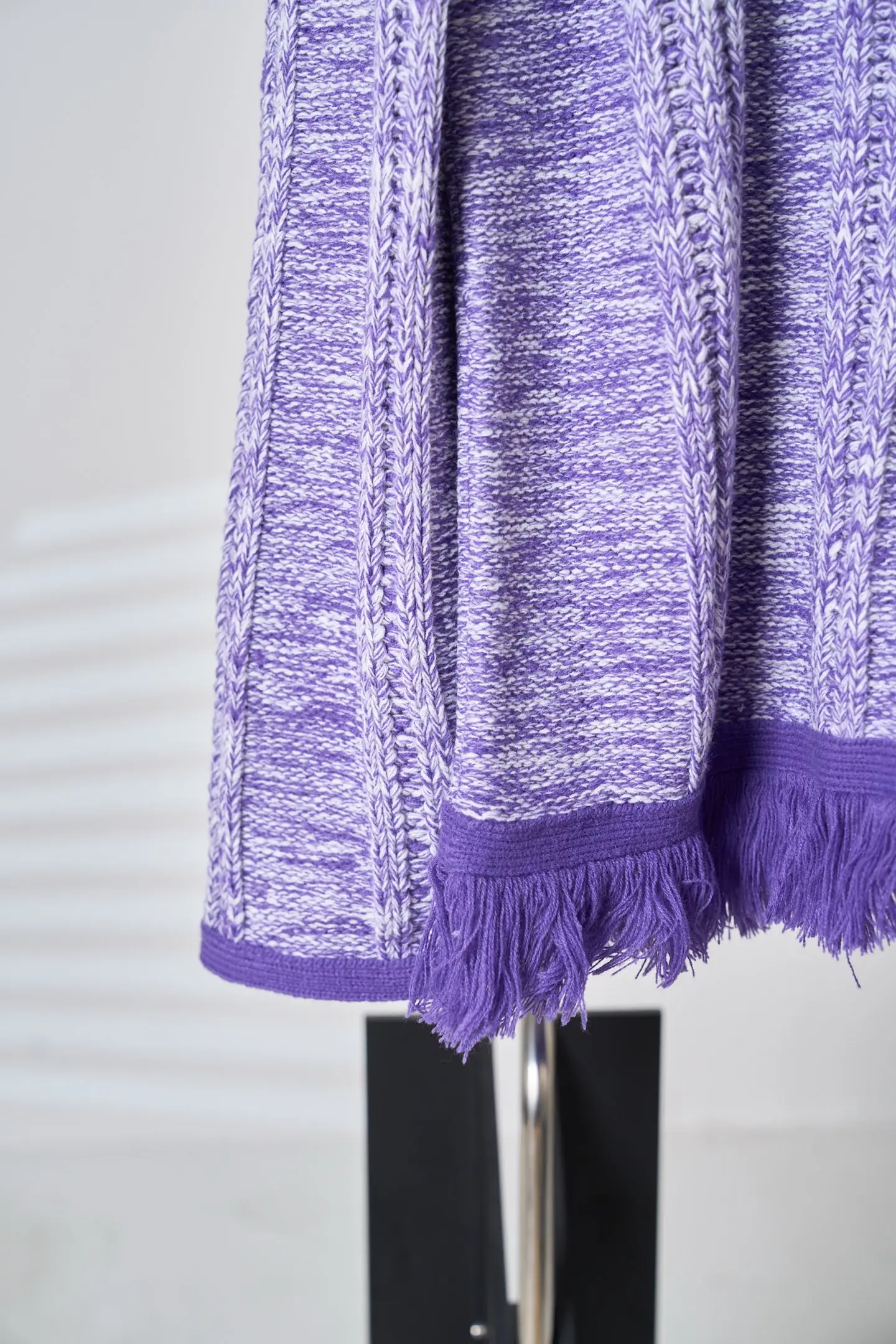 Fringed Half-Zip Cable-Knit Sweater D38520415 — view 9