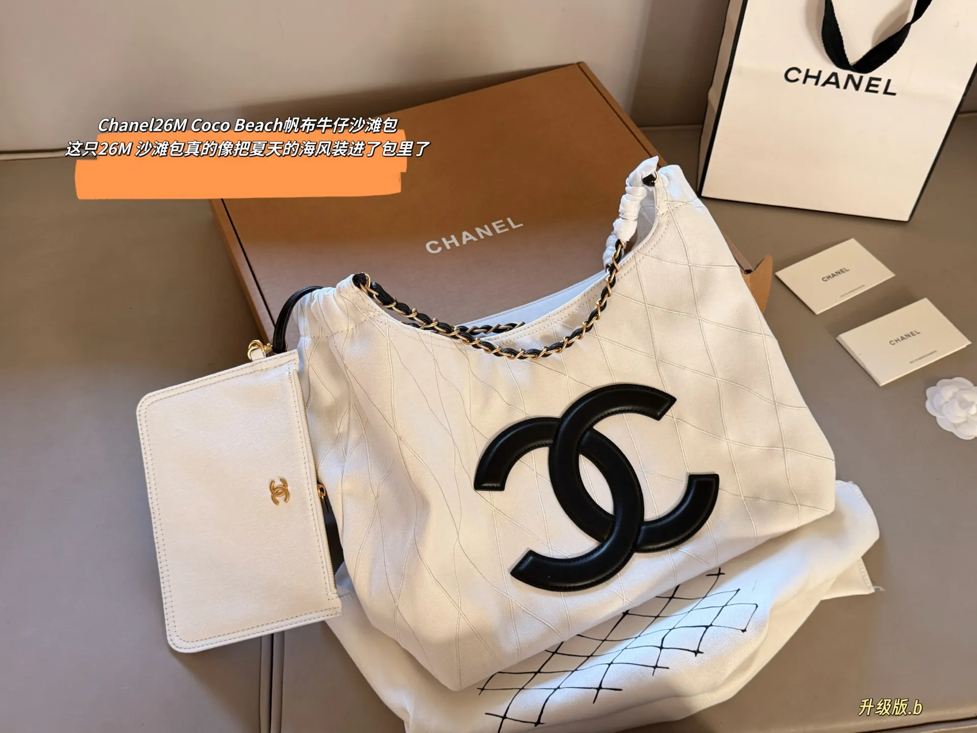 Chanel Coco Beach Quilted Tote Bag D38517991