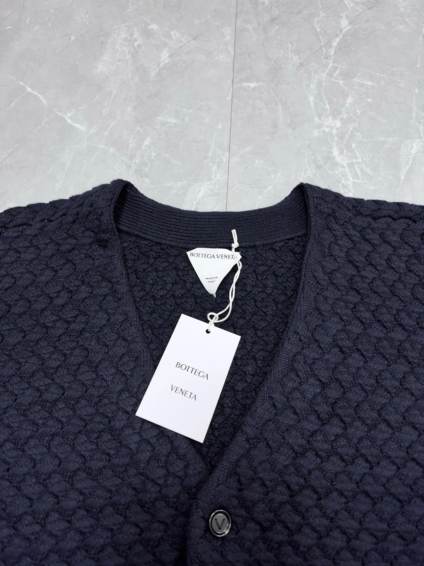 Intrecciato Textured Wool Cardigan D39020500 — view 3