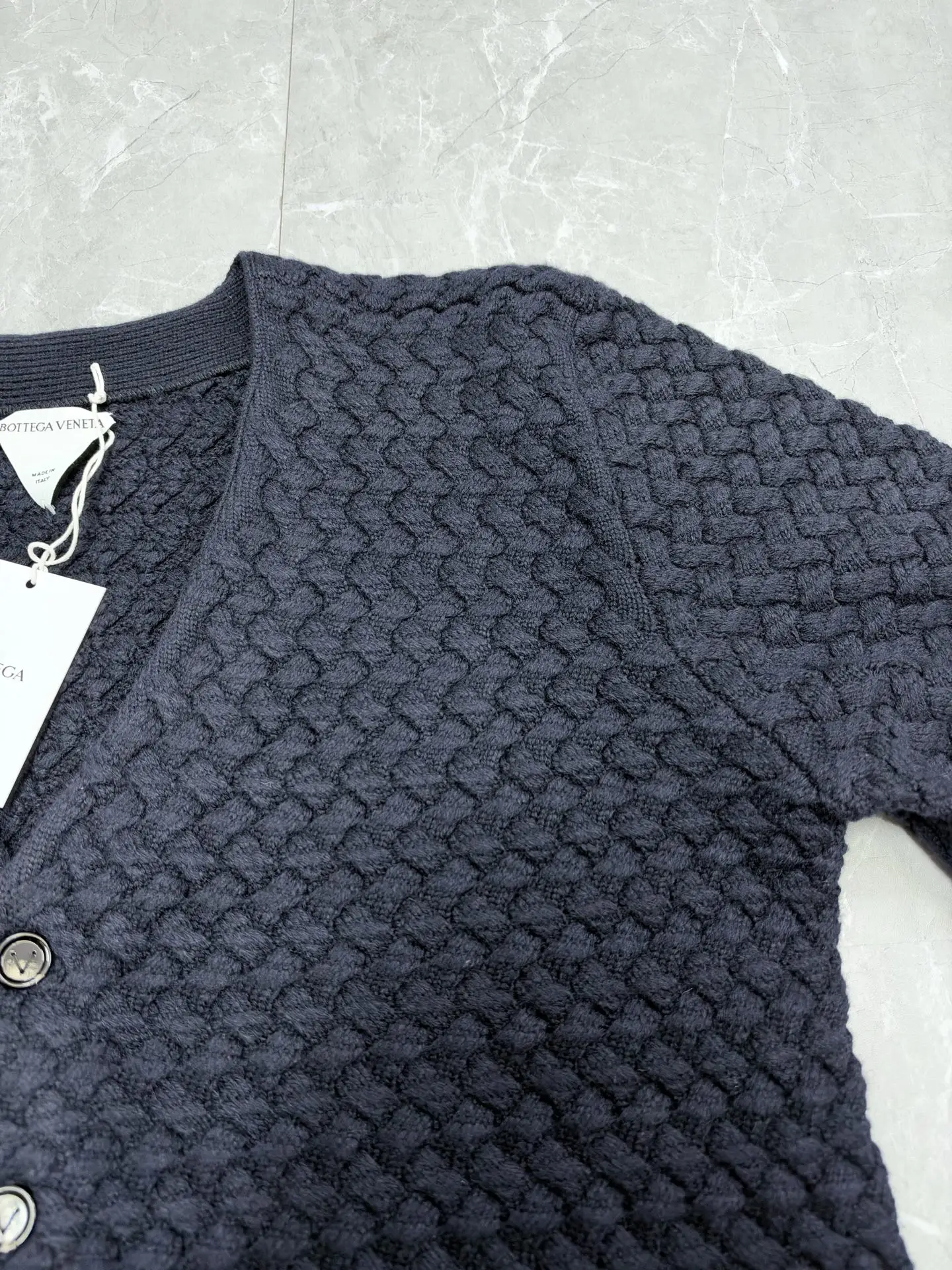 Intrecciato Textured Wool Cardigan D39020500 — view 4