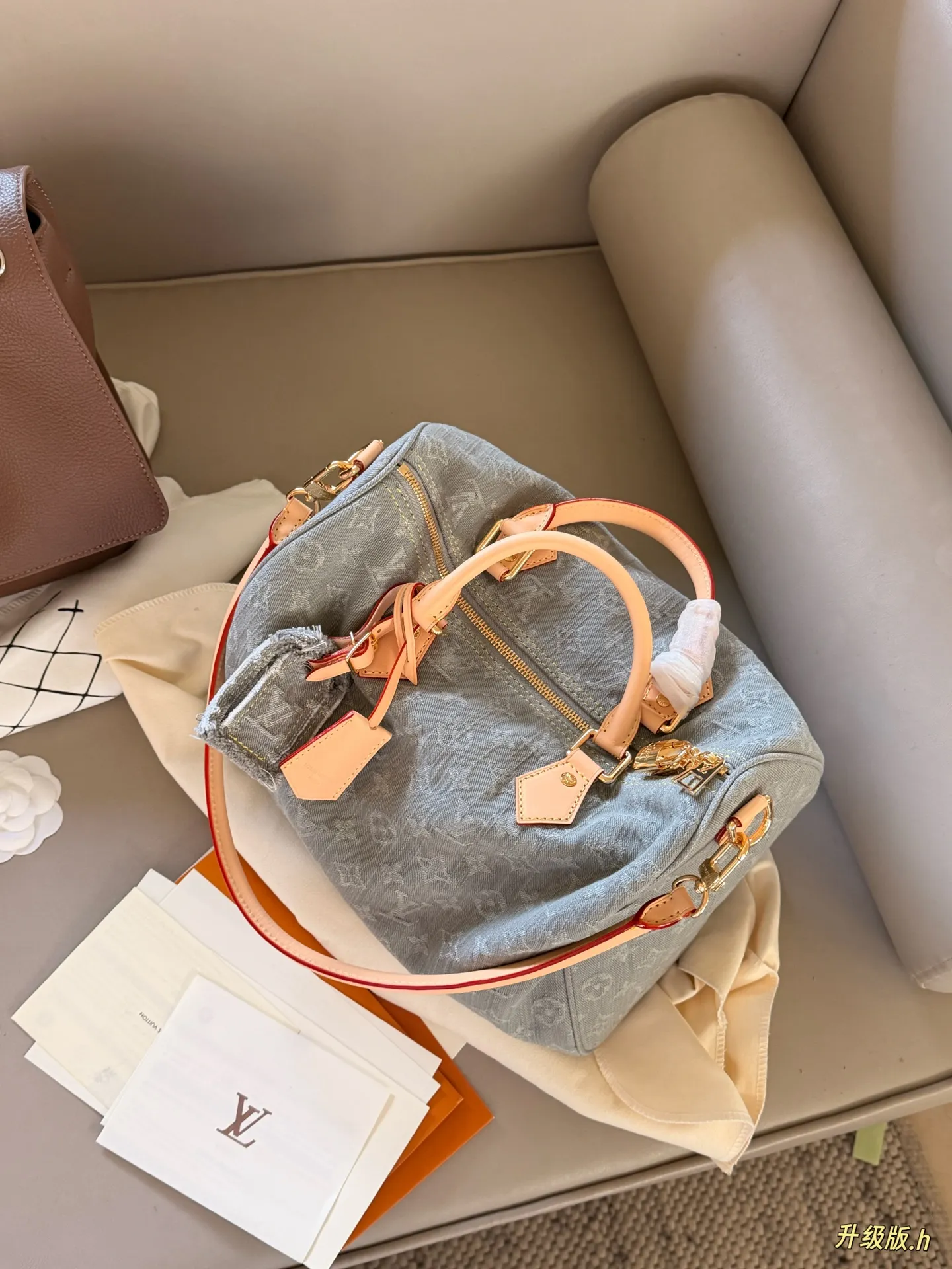 Speedy 30 Monogram Denim Shoulder Bag D41018512 — view 2