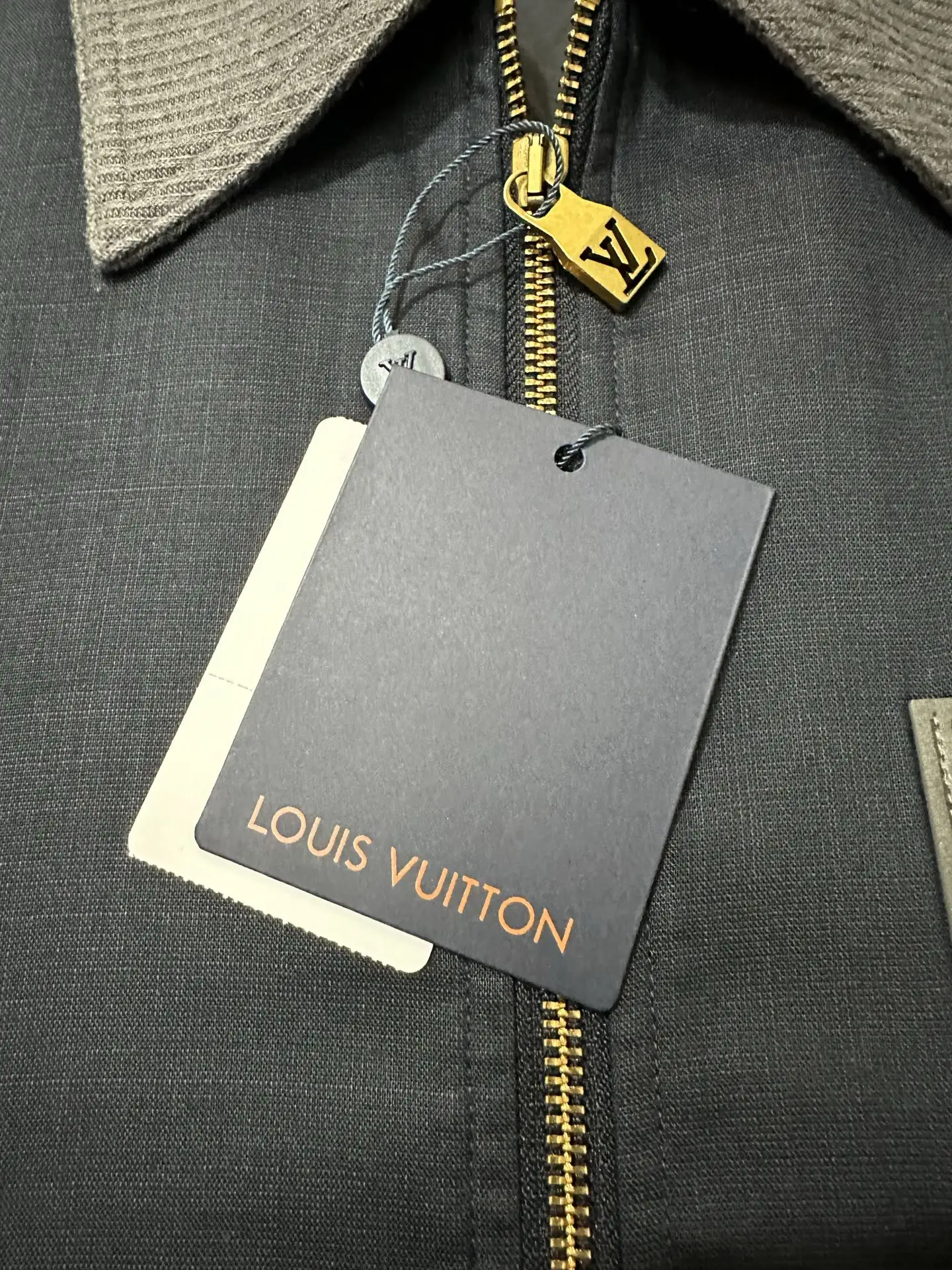 Linen-Blend Workwear Jacket with Leather Logo Patch D42023542 — view 7