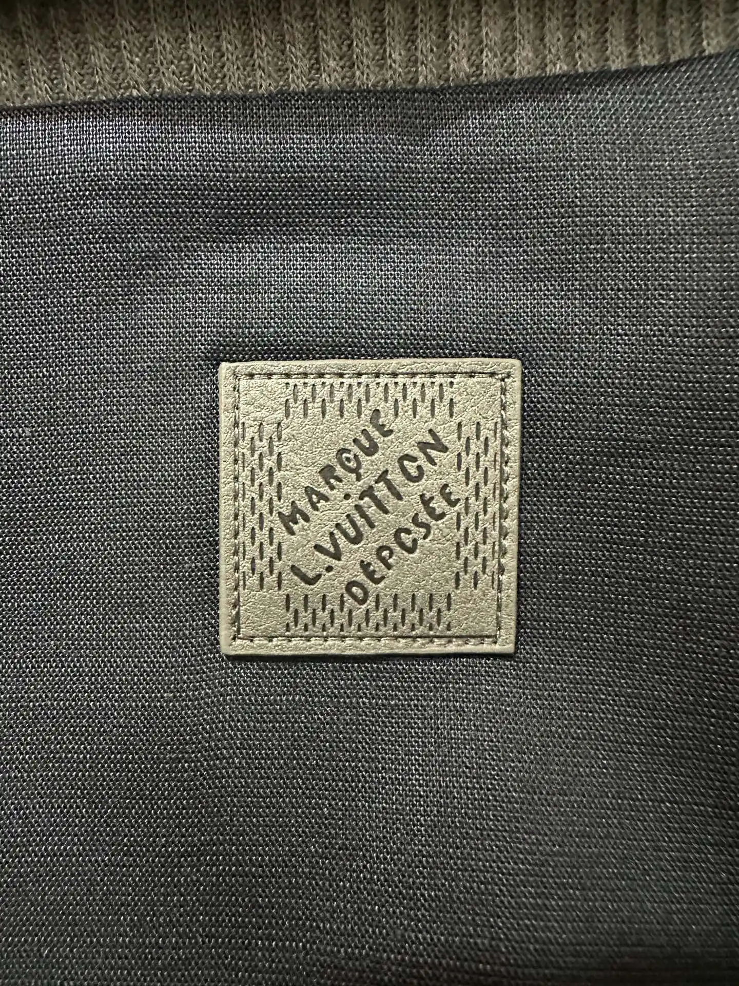 Linen-Blend Workwear Jacket with Leather Logo Patch D42023542 — view 13