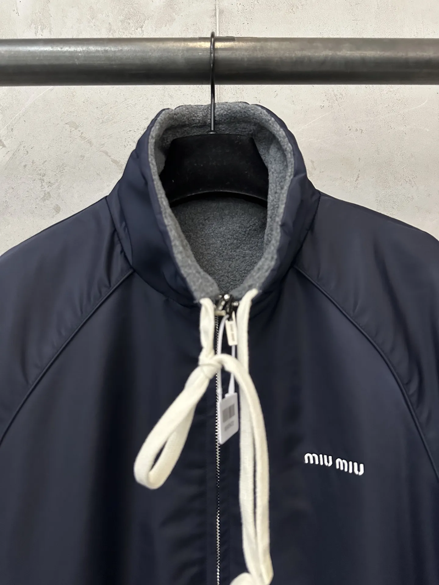 Reversible Technical Fabric and Fleece Jacket D42020242 — view 7