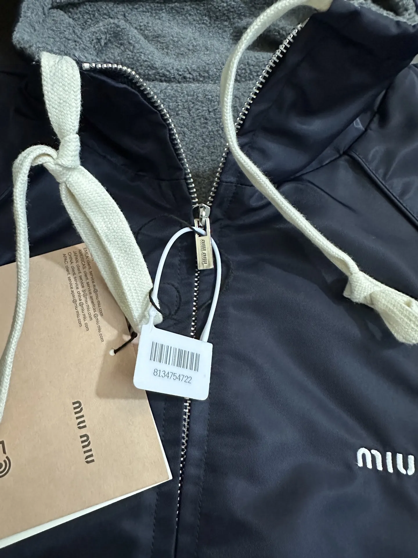 Reversible Technical Fabric and Fleece Jacket D42020242 — view 13