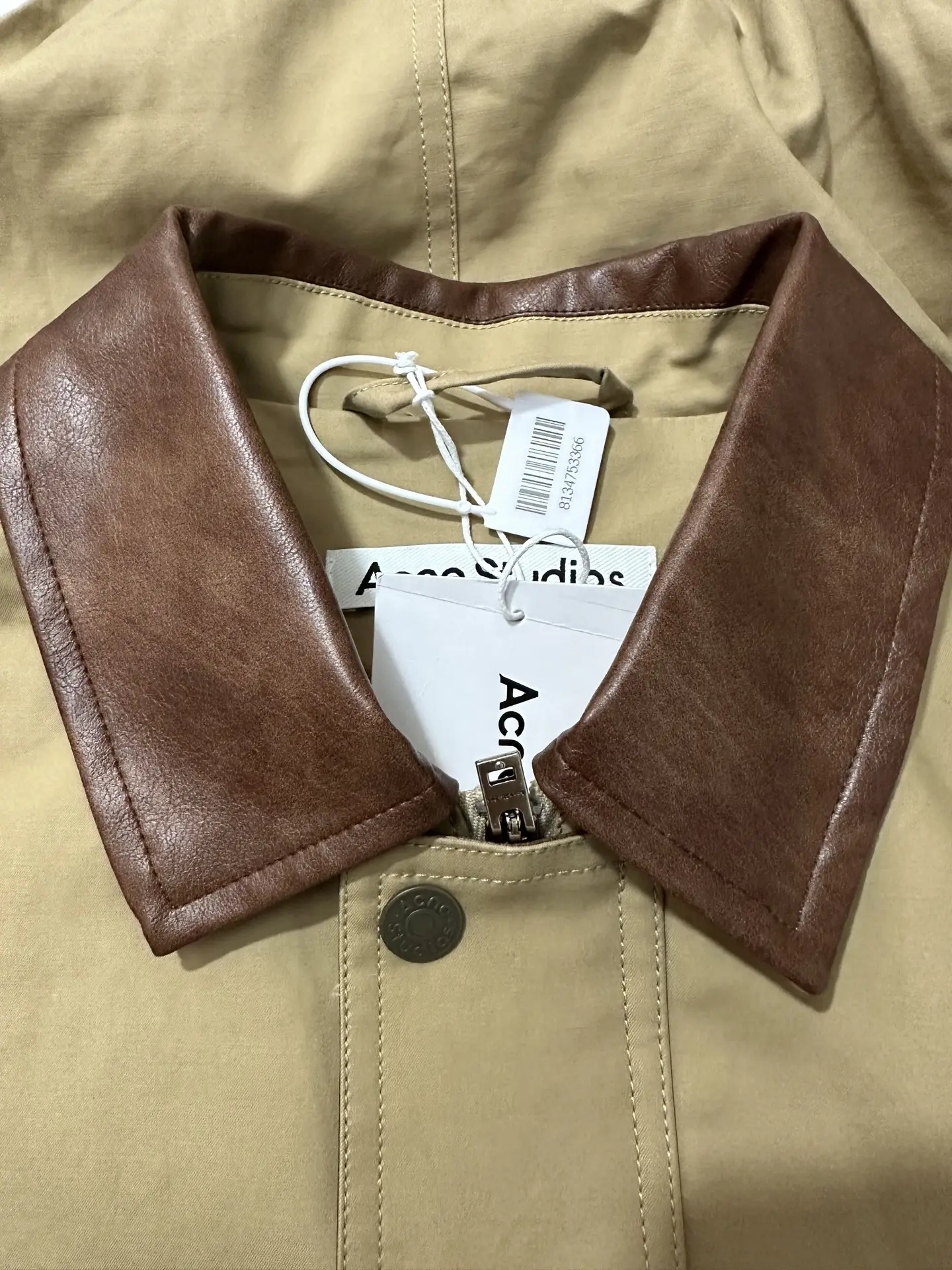 Leather-Trimmed Cotton Twill Bomber Jacket D44024440 — view 6