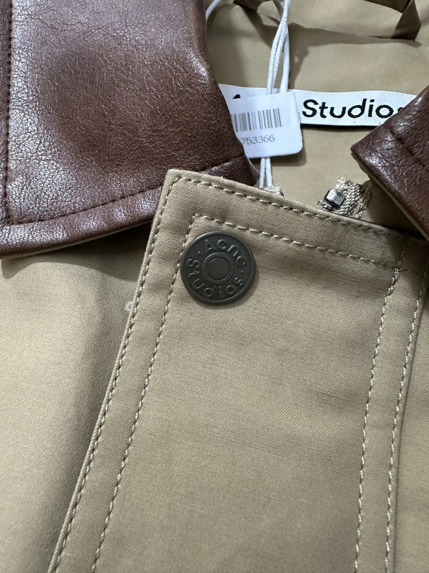 Leather-Trimmed Cotton Twill Bomber Jacket D44024440 — view 8