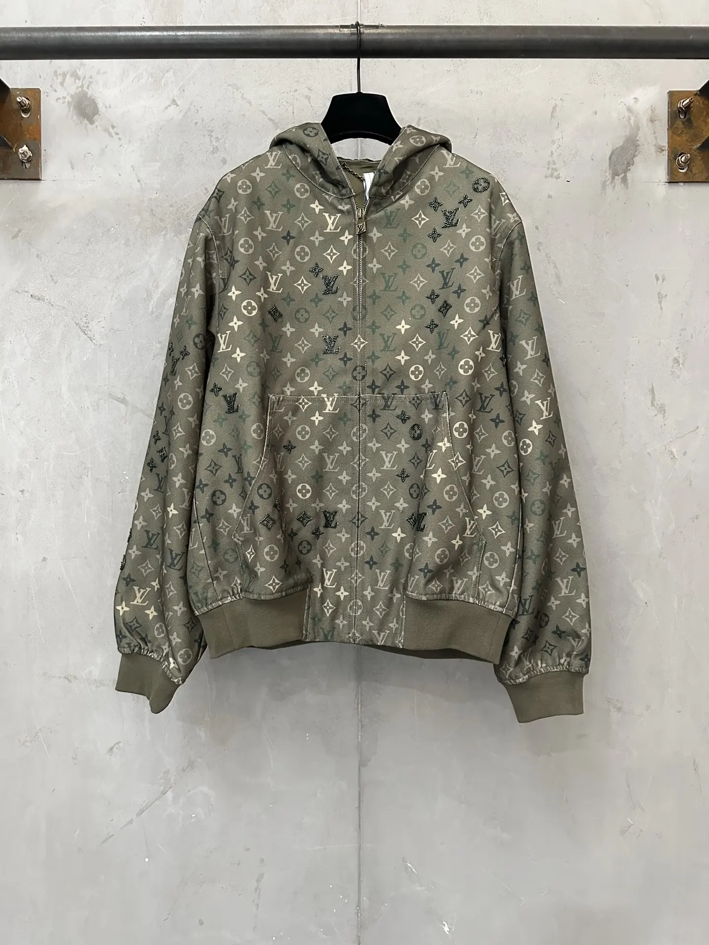 Monogram All-Over Print Hooded Jacket D46020181