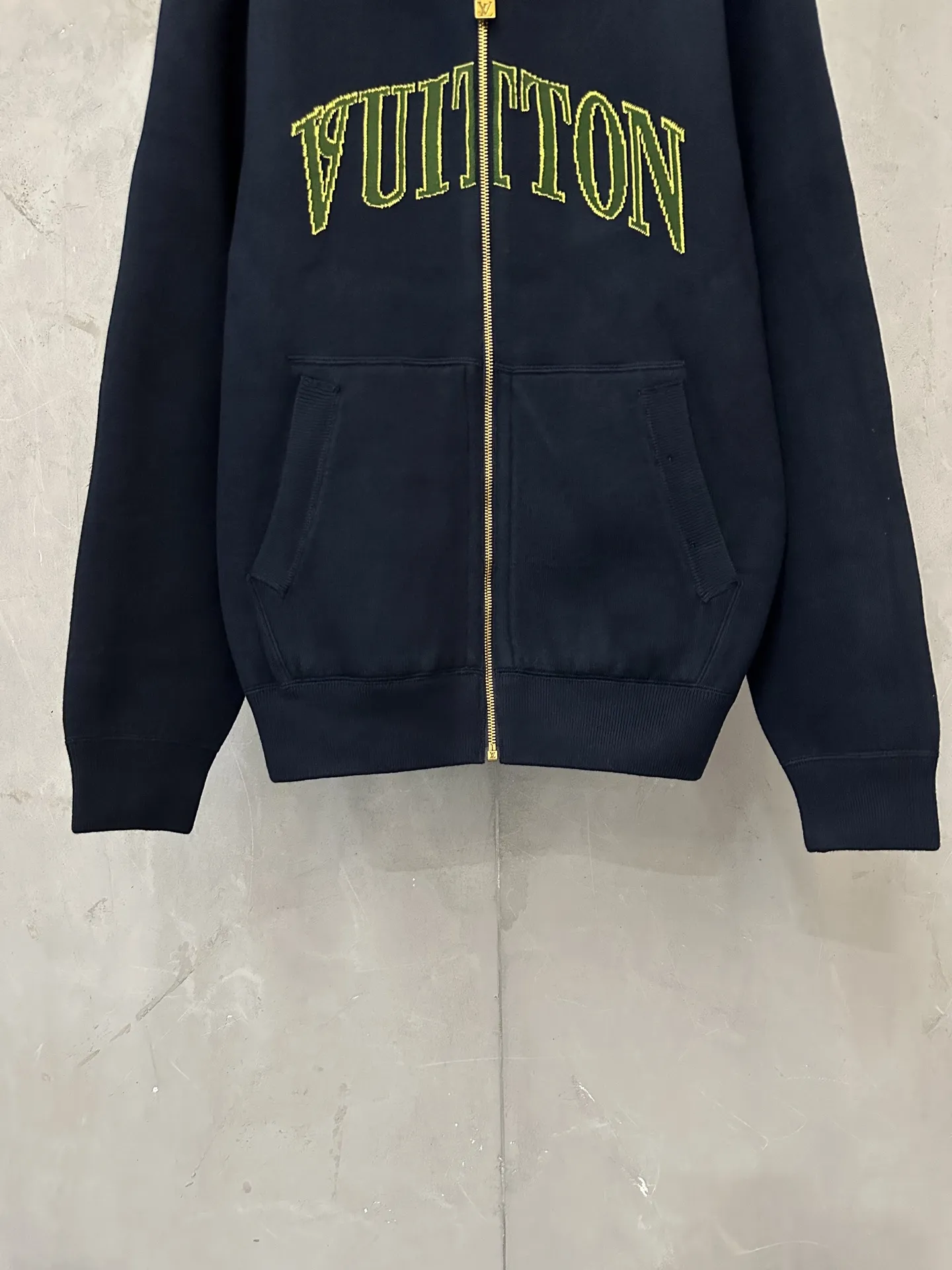Reversible Jacquard Knit Zip-Up Hoodie D48020244 — view 6