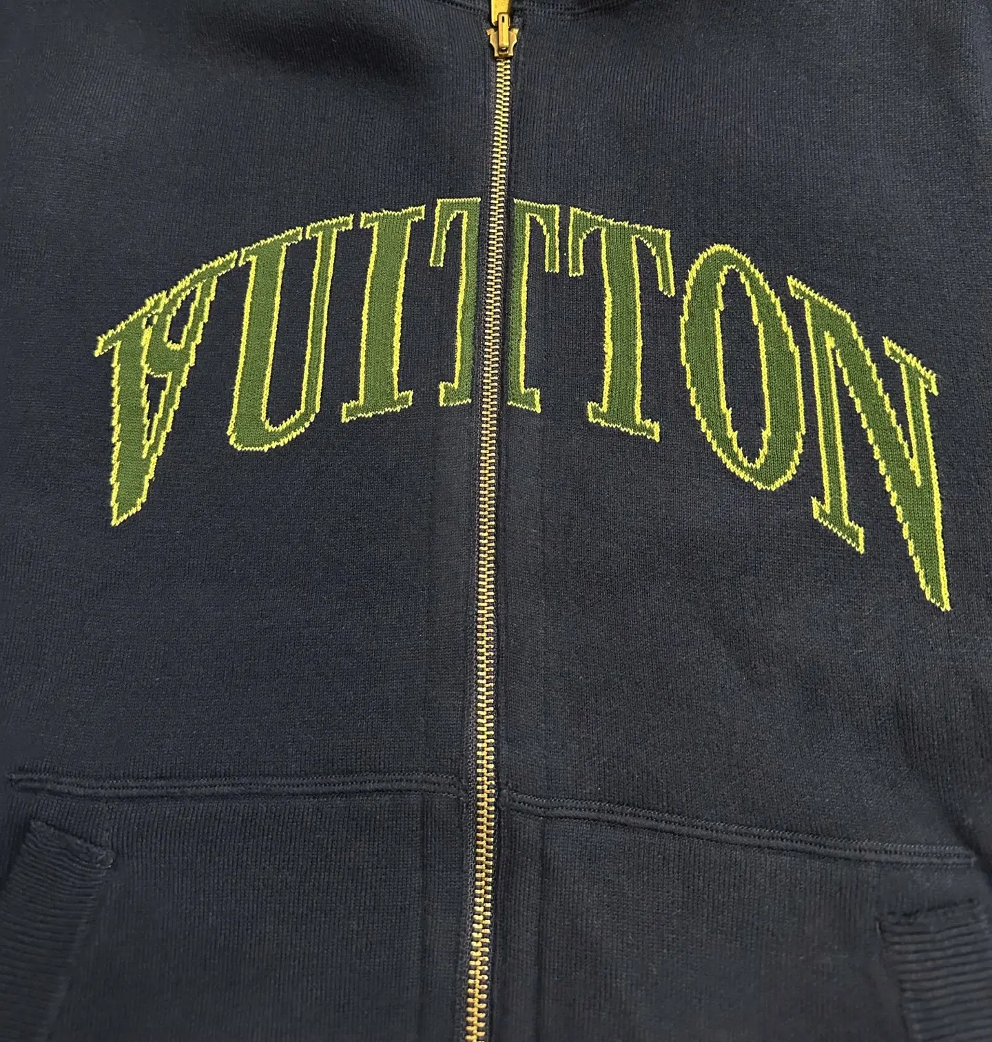 Reversible Jacquard Knit Zip-Up Hoodie D48020244 — view 7