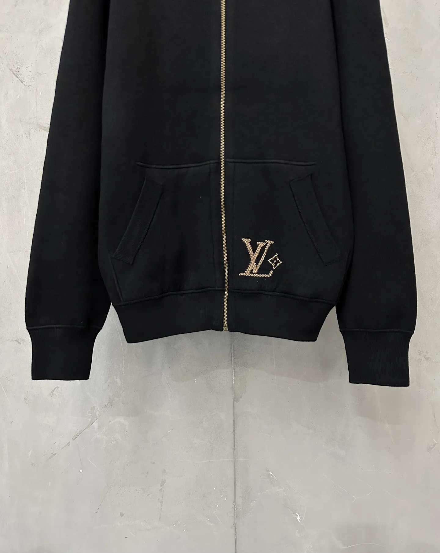 Reversible Monogram Jacquard Knit Zip-Up Hoodie D48020245 — view 7