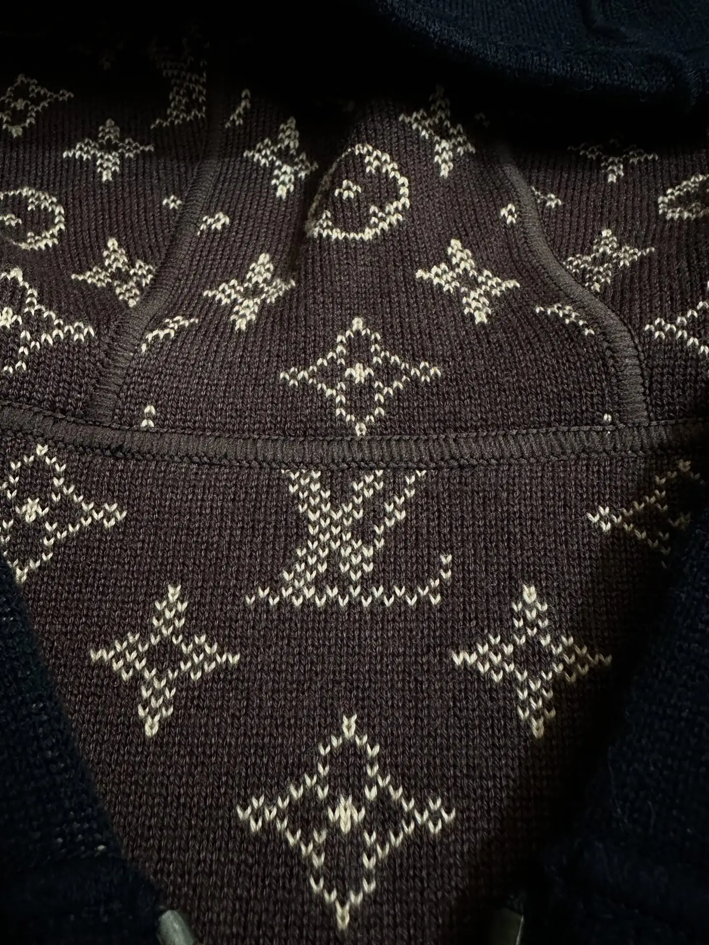 Reversible Monogram Jacquard Knit Zip-Up Hoodie D48020245 — view 12