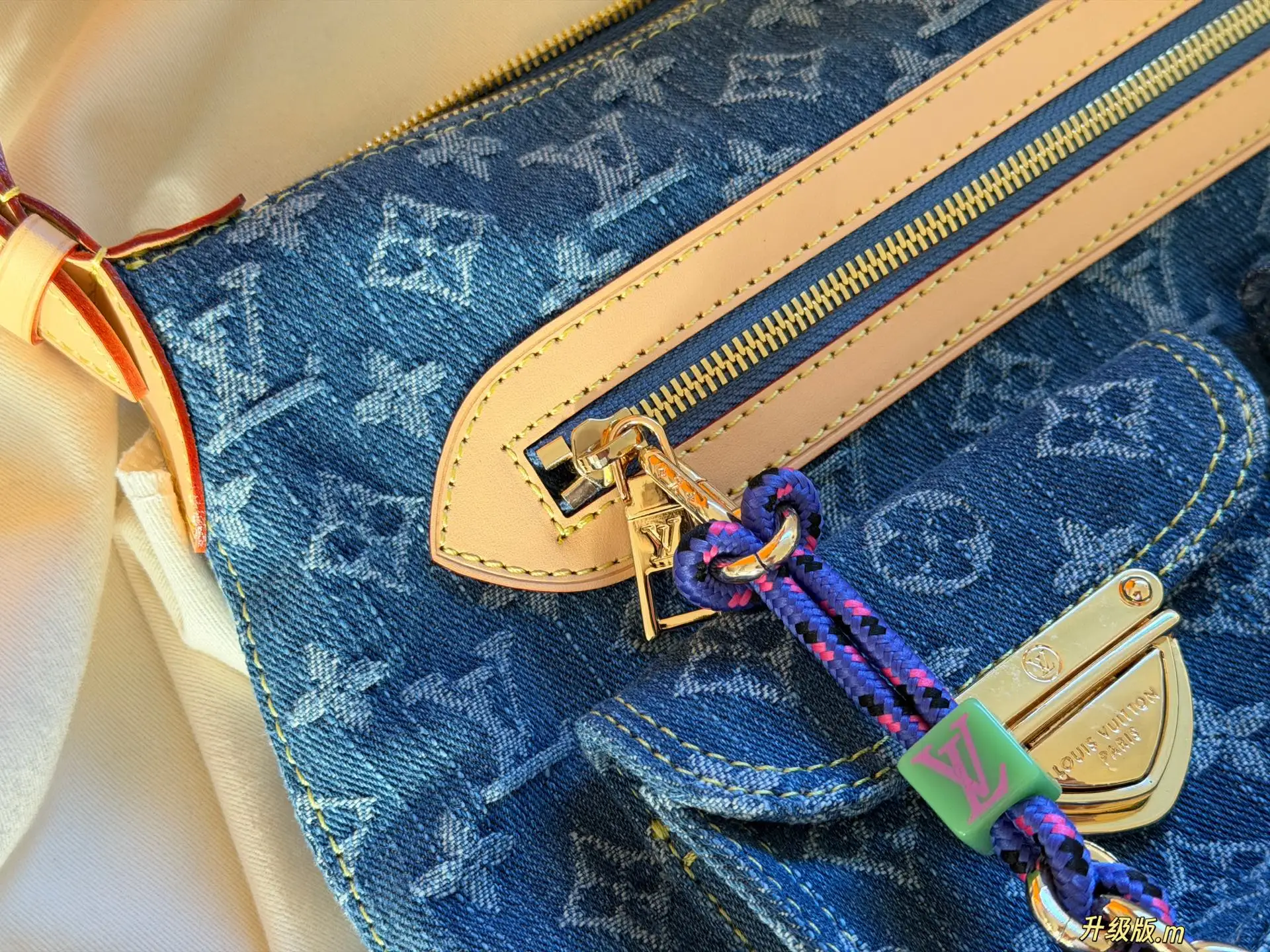 Monogram Denim Pochette Bag D48018492 — view 5