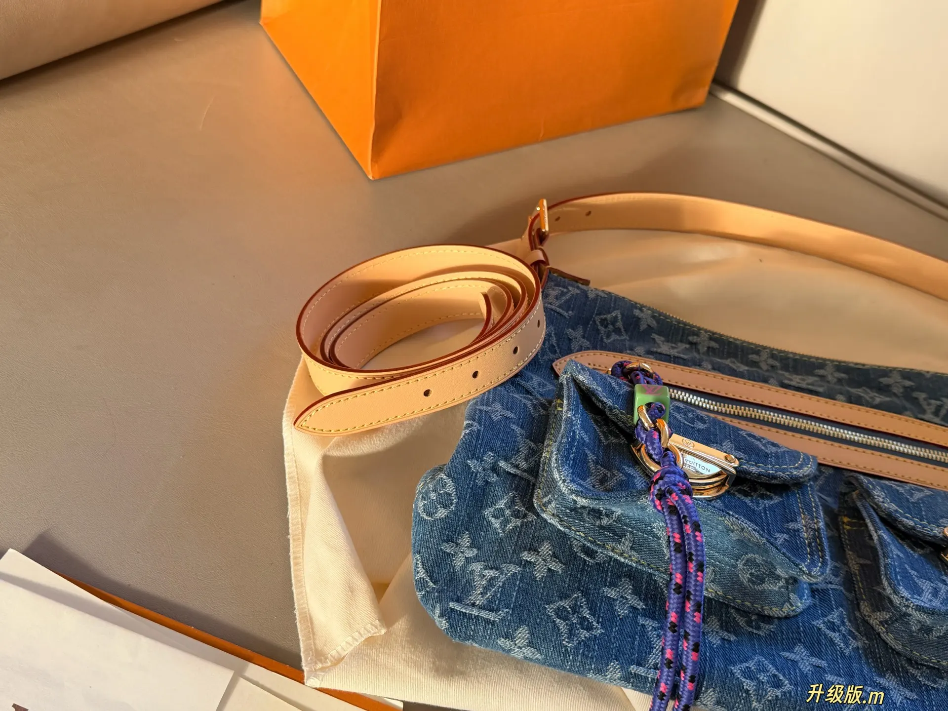 Monogram Denim Pochette Bag D48018492 — view 6