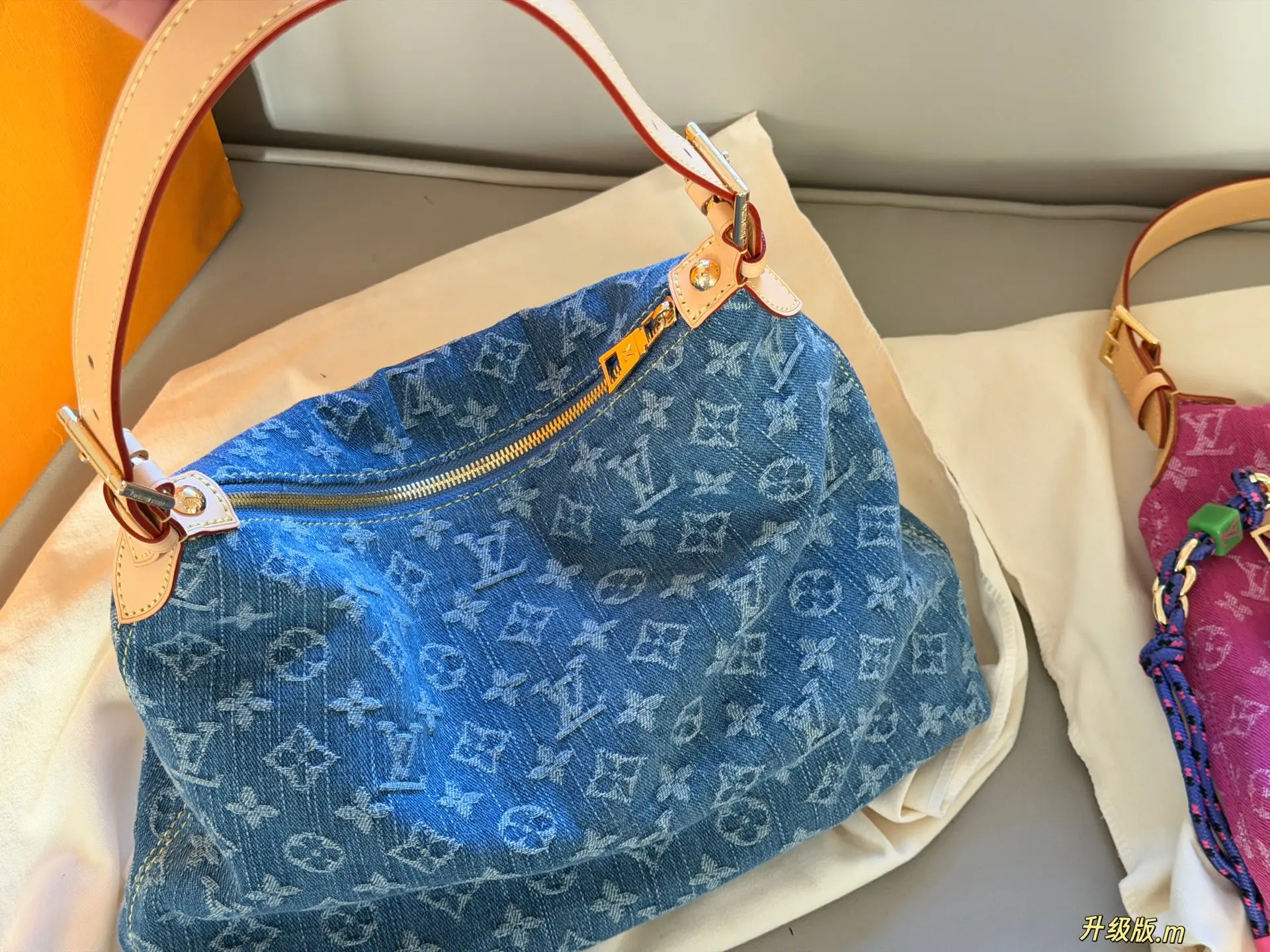 Monogram Denim Pochette Bag D48018492 — view 7