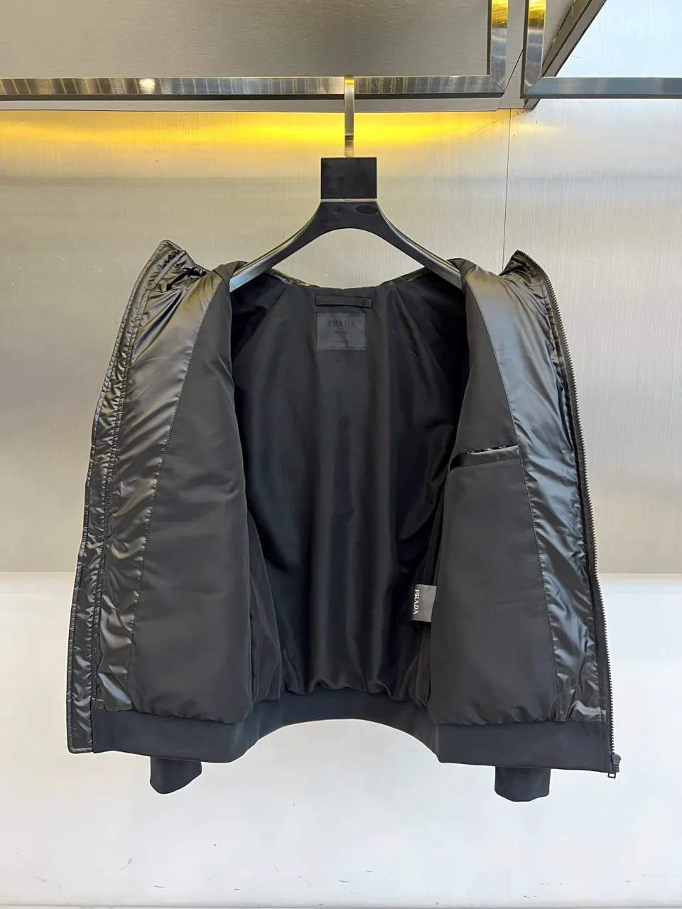 Mixed-Media Hooded Down Puffer Jacket D50020380 — view 7