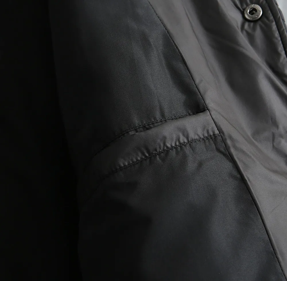 Quilted Down-Filled Shirt Jacket with Enamel Triangle Logo D52020379 — view 11
