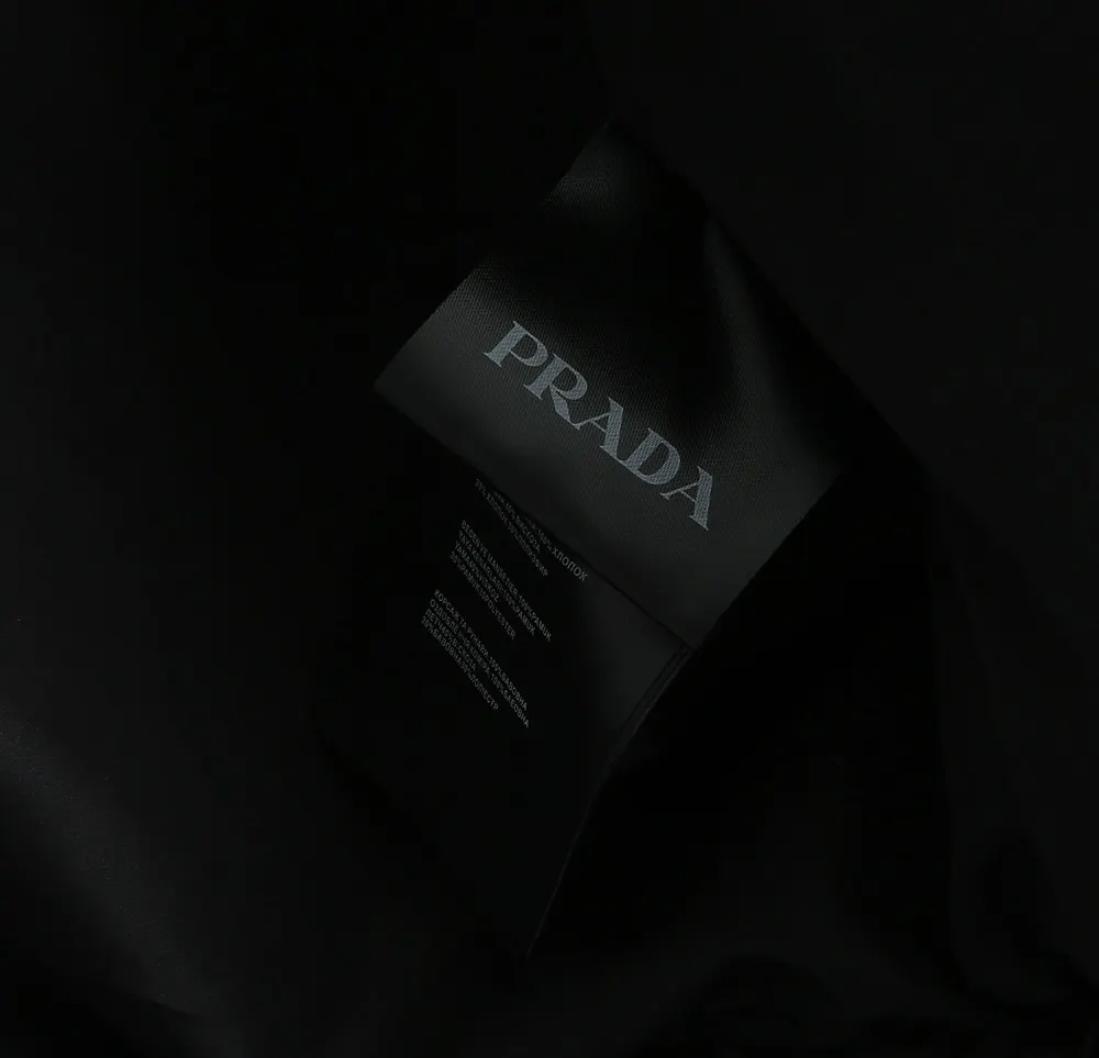 Quilted Down-Filled Shirt Jacket with Enamel Triangle Logo D52020379 — view 12