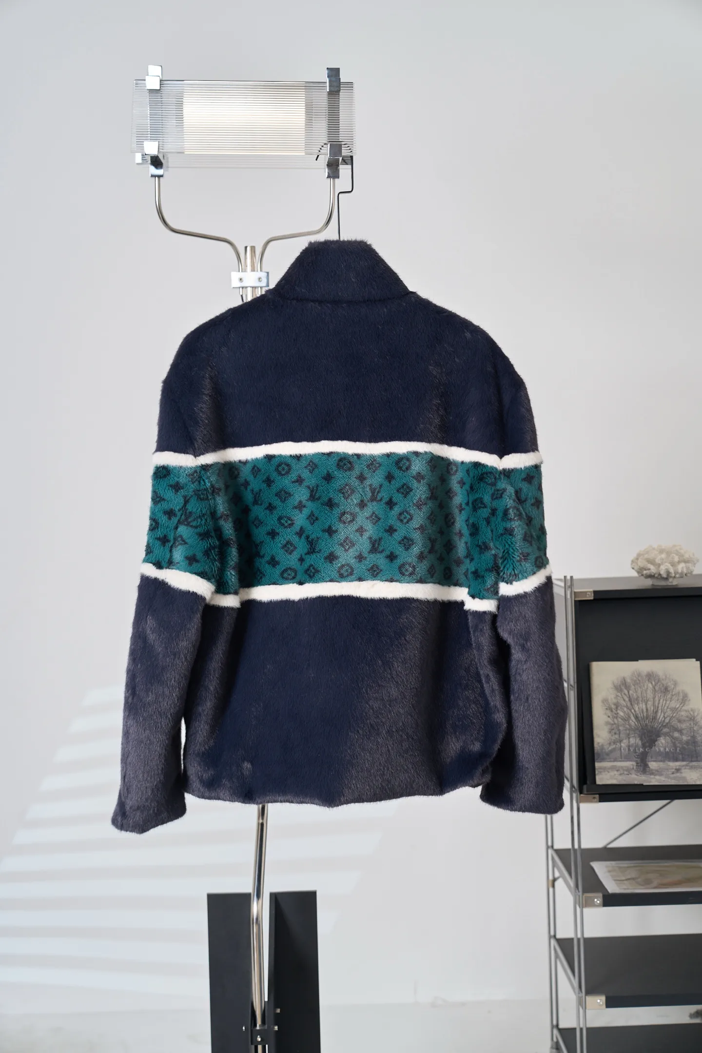 Monogram Faux Fur Zip-Up Jacket D52020416 — view 2