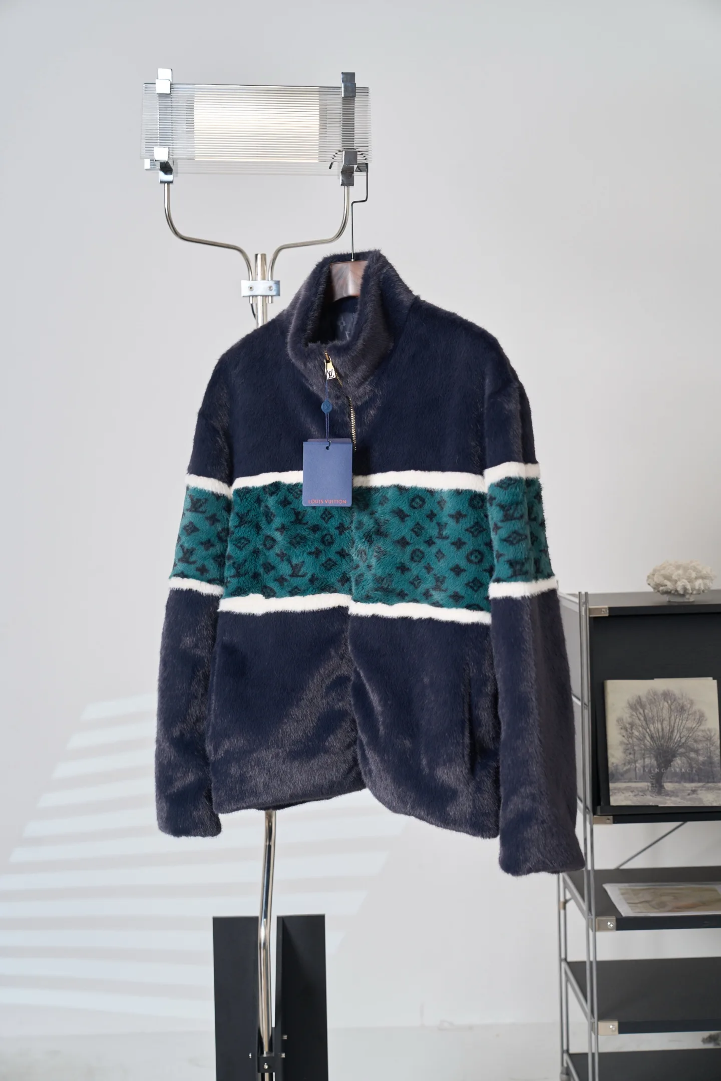Monogram Faux Fur Zip-Up Jacket D52020416 — view 3