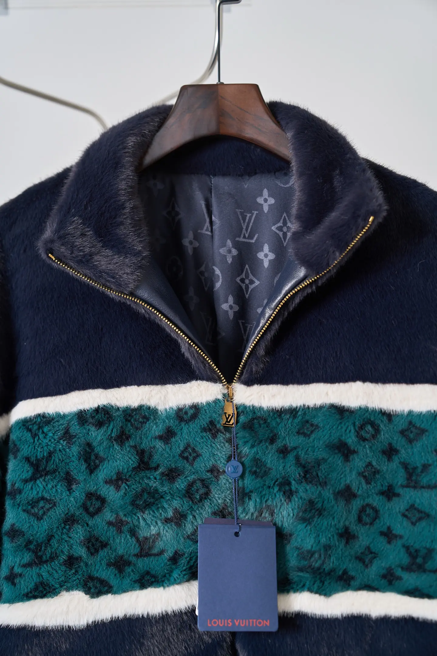 Monogram Faux Fur Zip-Up Jacket D52020416 — view 5