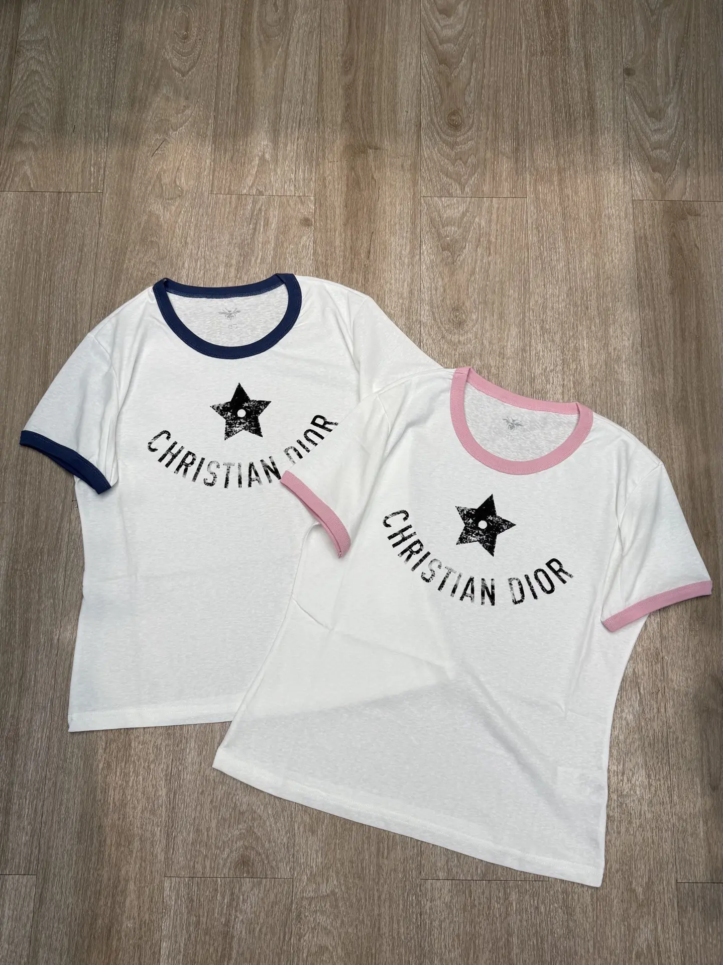 Logo Print Linen Ringer T-Shirt D5516107