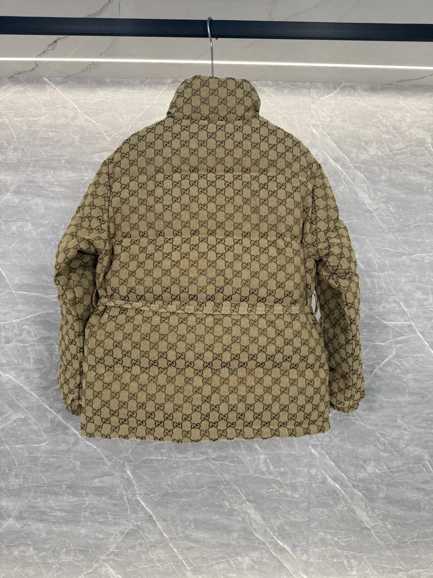 GG Monogram Jacquard Belted Down Jacket D55020310 — view 4