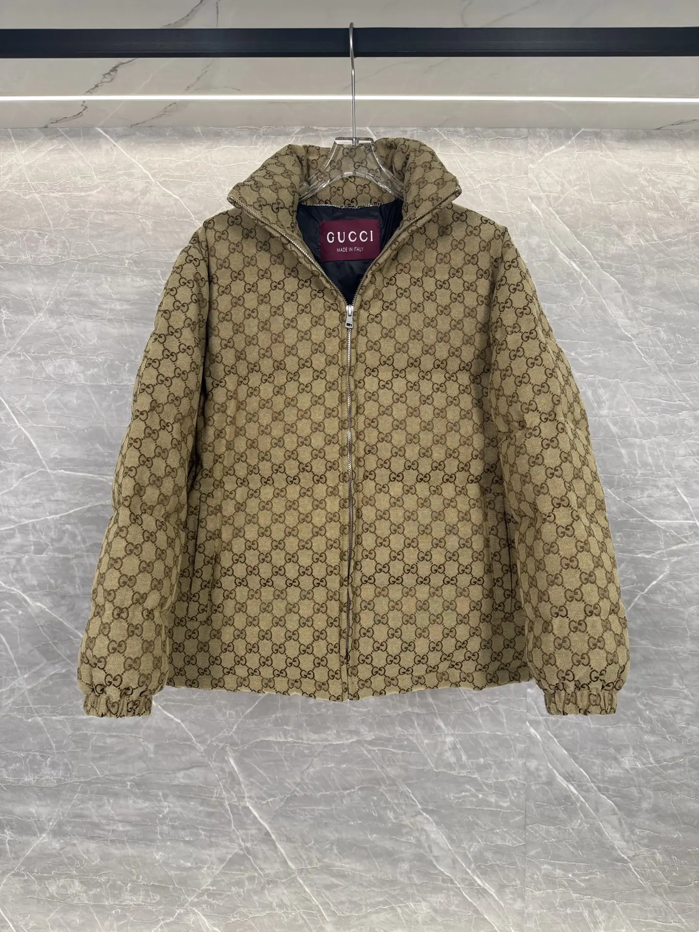 GG Monogram Jacquard Belted Down Jacket D55020310 — view 7