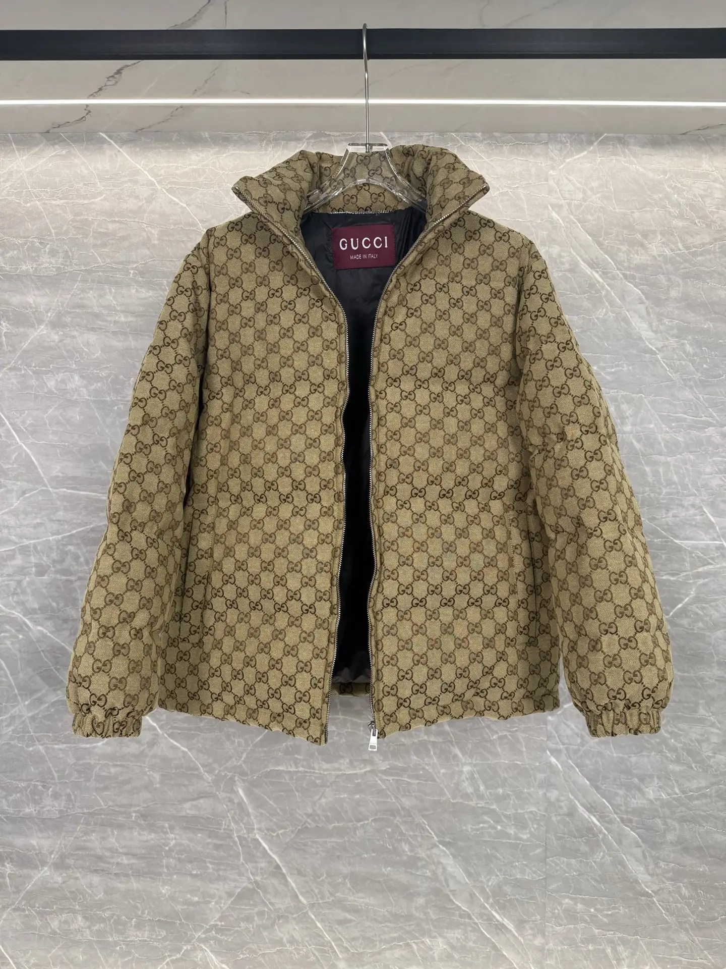 GG Monogram Jacquard Belted Down Jacket D55020310 — view 8