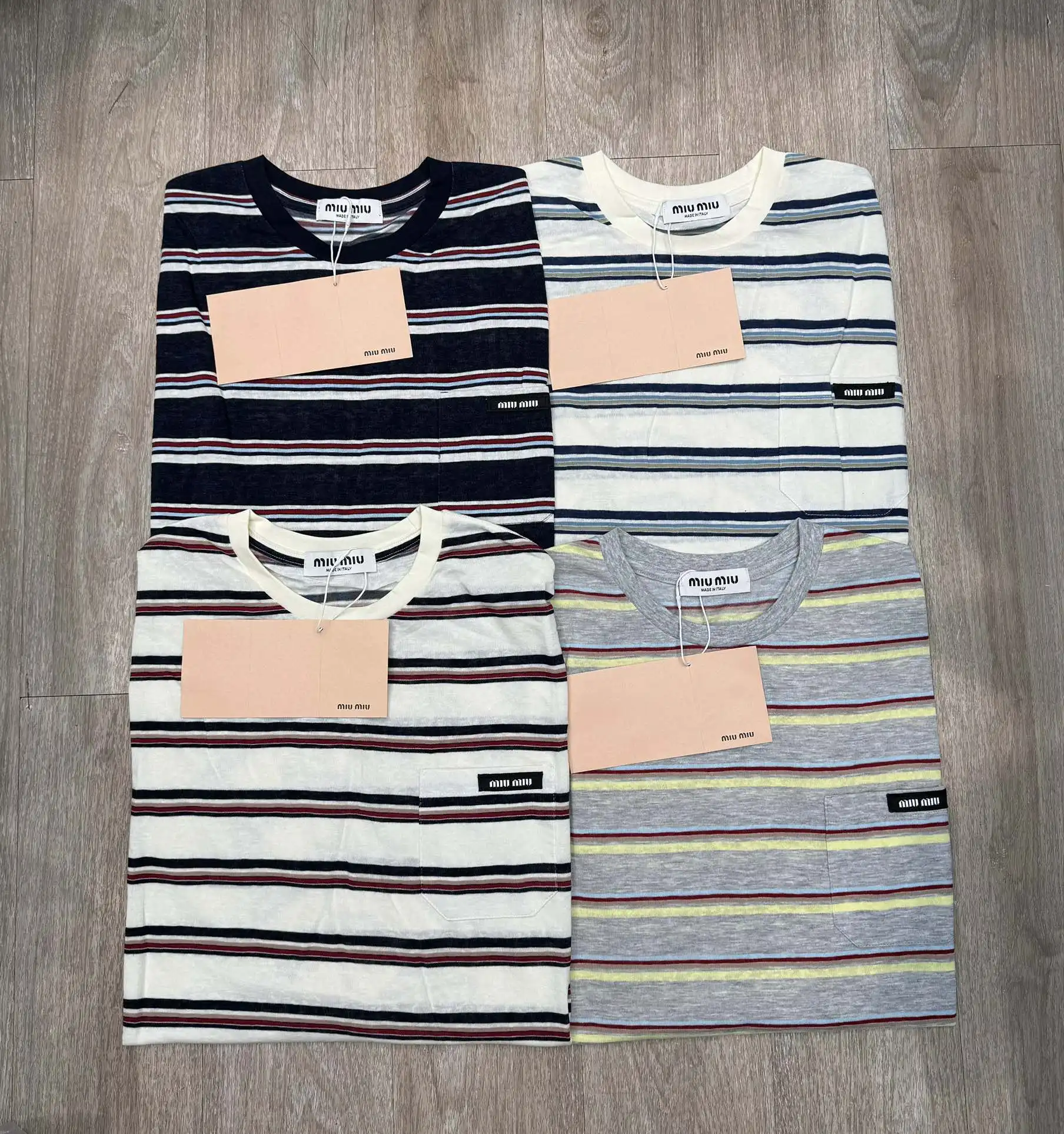 Striped Long-Sleeve Cotton T-Shirt D6916054 — view 2