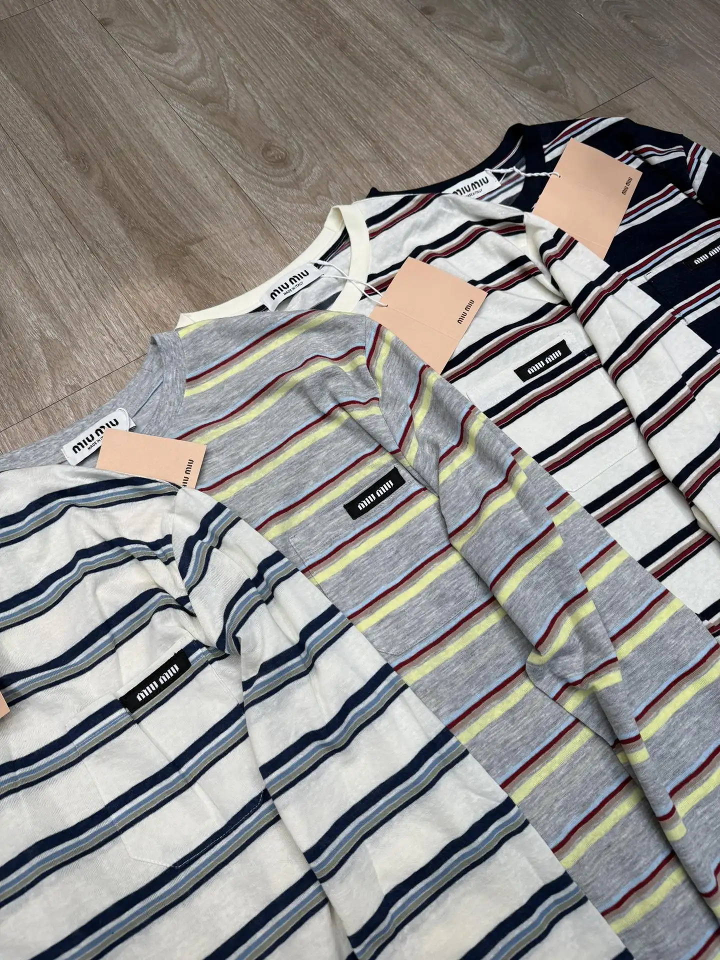 Striped Long-Sleeve Cotton T-Shirt D6916054 — view 4