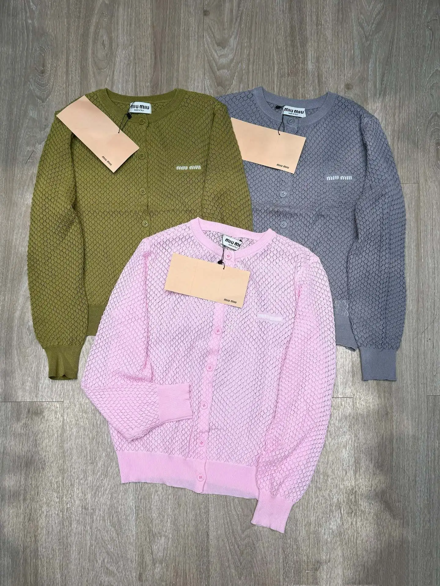 Open-Knit Logo Cardigan D7516096